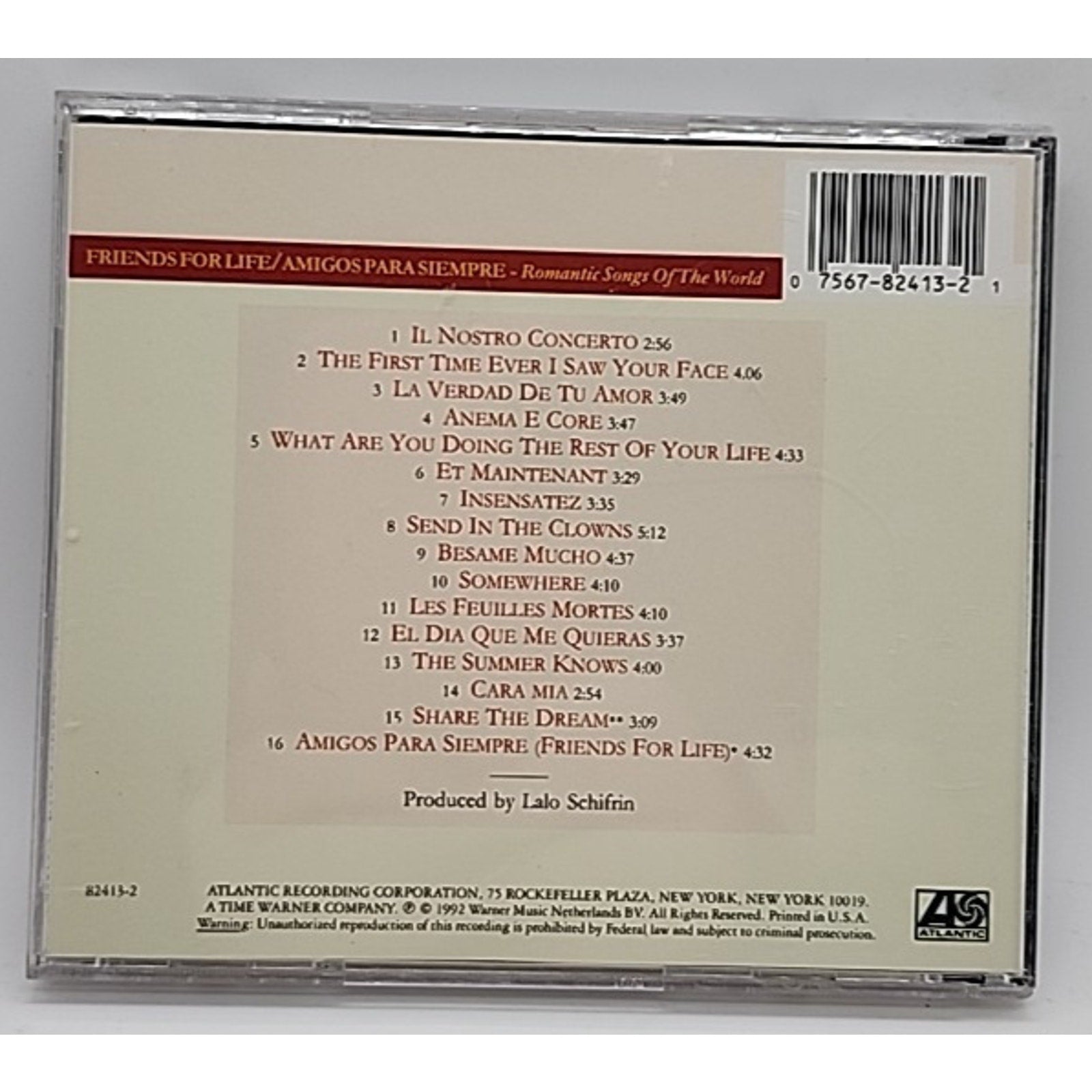 Amigos Para Siempre-Friends Fo by Jose Carreras (CD, 1992)