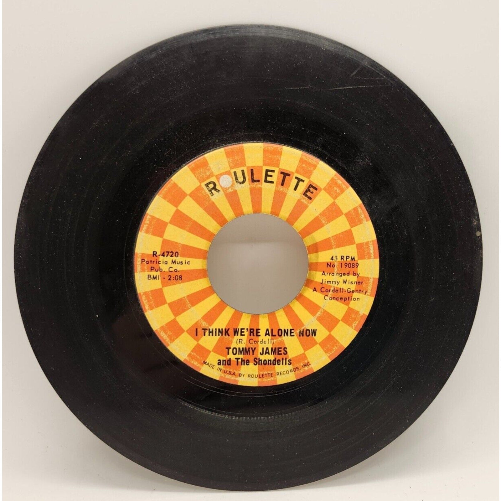 I Think We're Alone Now / Gone, Gone, Gone By Tommy James (Record) - R-4720