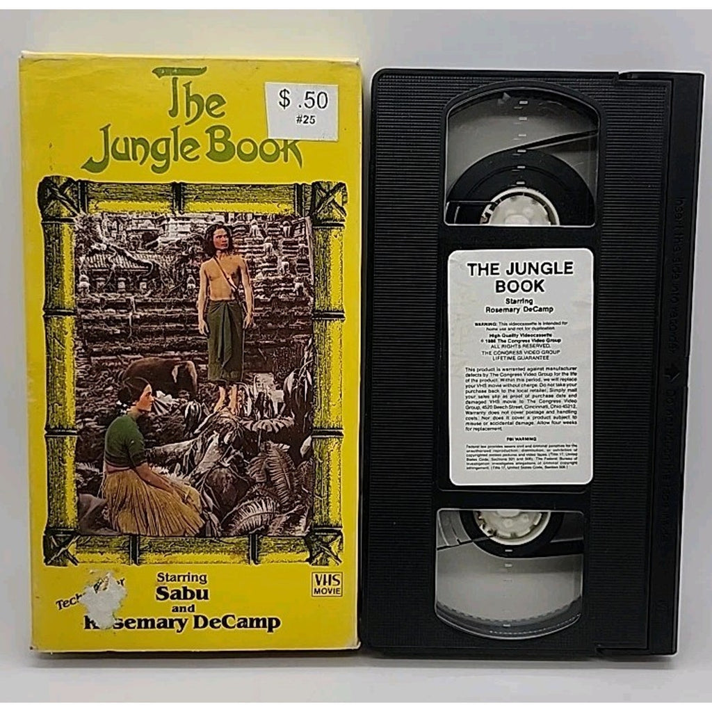The Jungle Book VHS Sabu Rosemary DeCamp