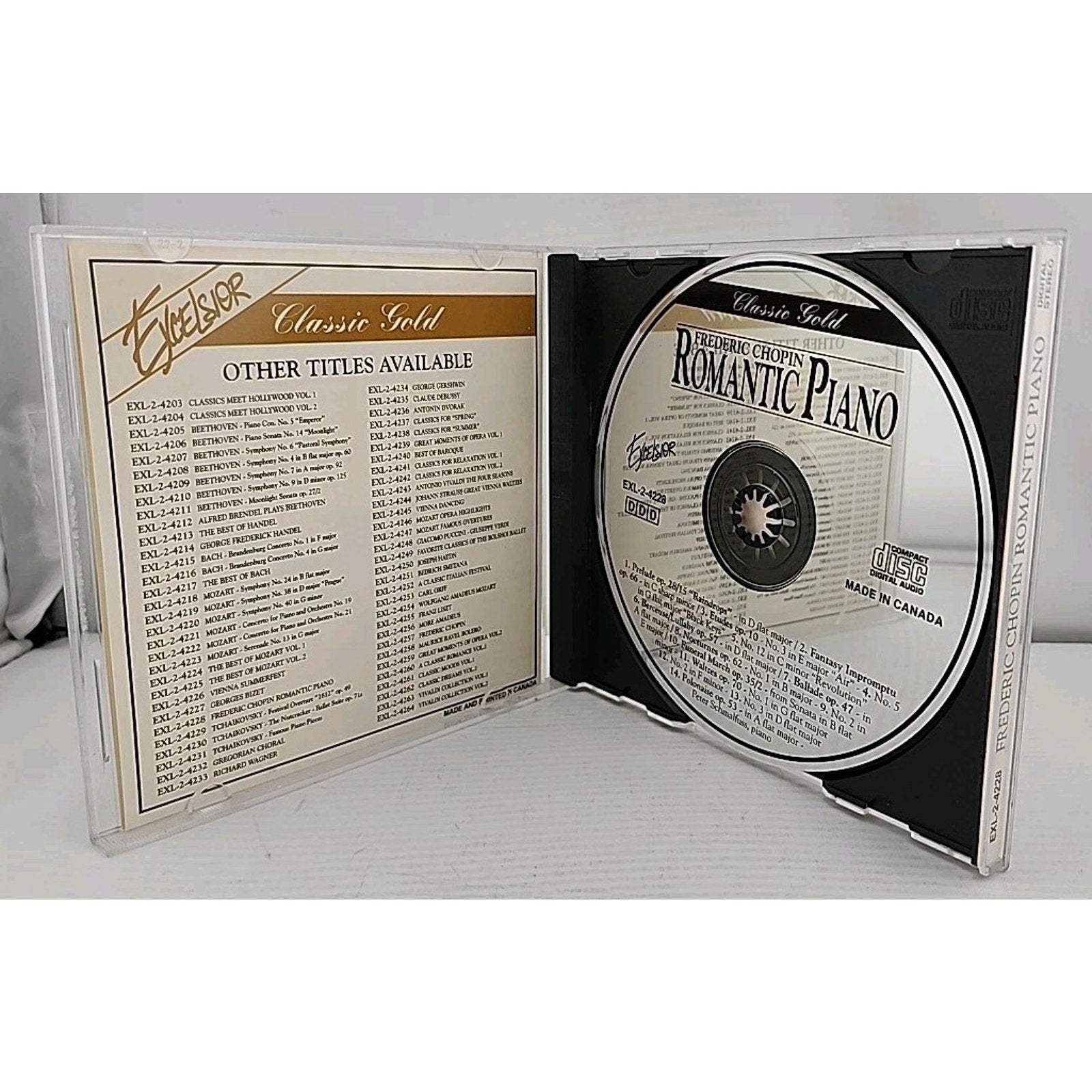 Frederic Chopin Romantic Piano CD 1993 Excelsior Classic Gold Prelude Fantasy Im