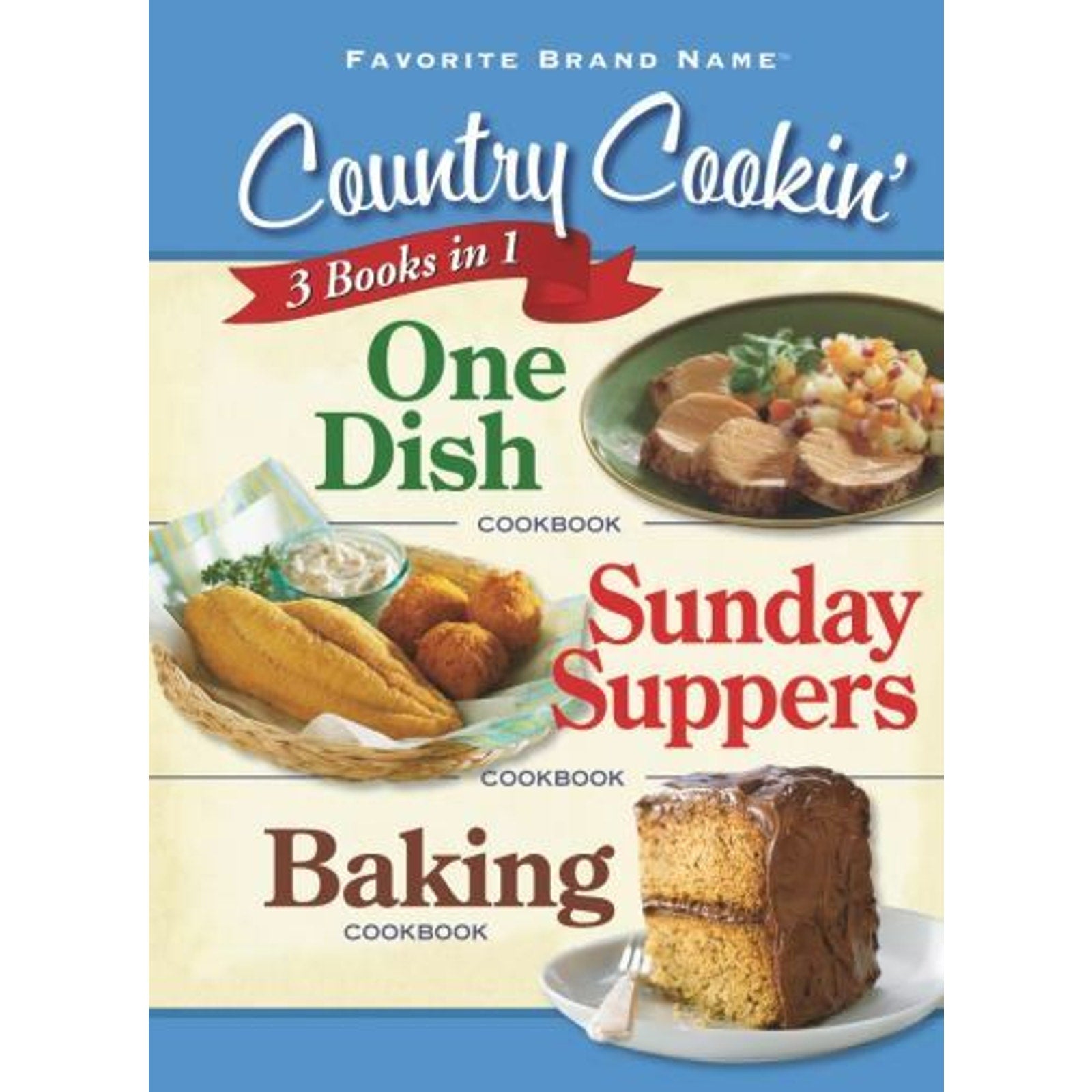 Country Cookin' 3 Books In 1 by Favorite Brand Name Recipes Editors (2010, Book,