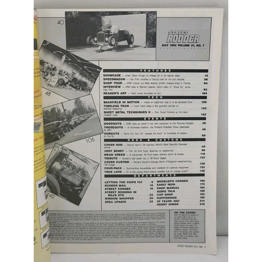 Street Rodder Magazine - July 1992 - Vol. 21 No. 7