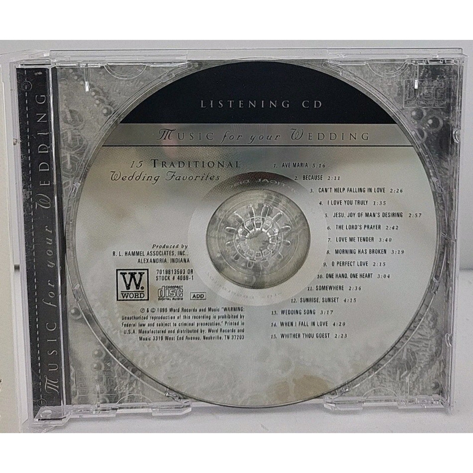 15 Traditional Wedding Favorites - Audio CD
