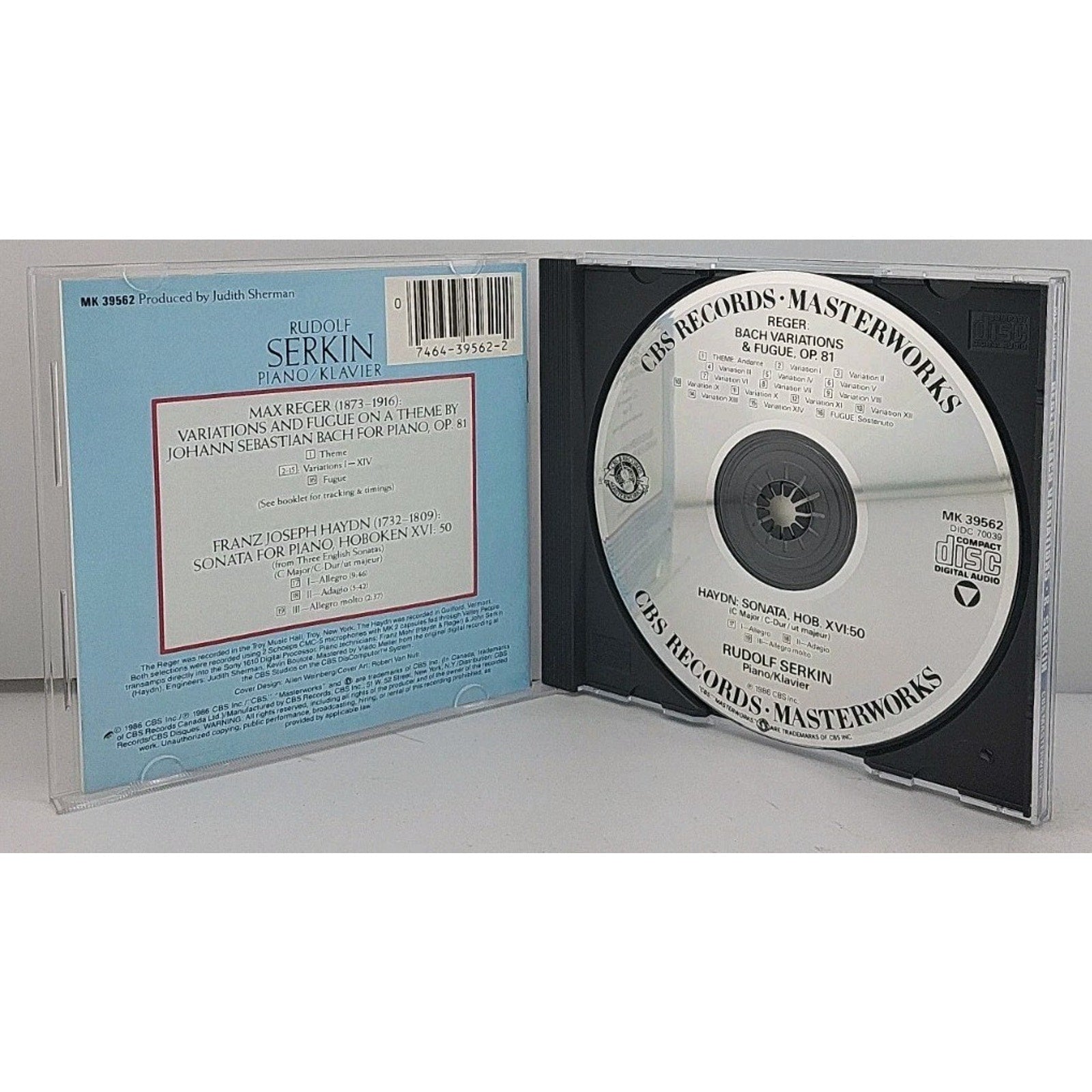 Sonata for Piano No 50 by Reger / Haydn / Serkin (CD, 2008)