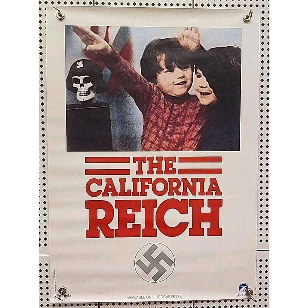 The California Reich 1986 Video Promo Poster 17x24 VHS Store Display