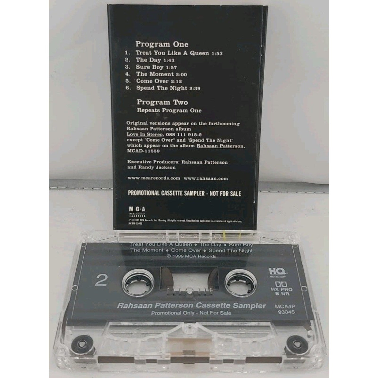 Rahsaan Patterson Cassette Sampler Rare