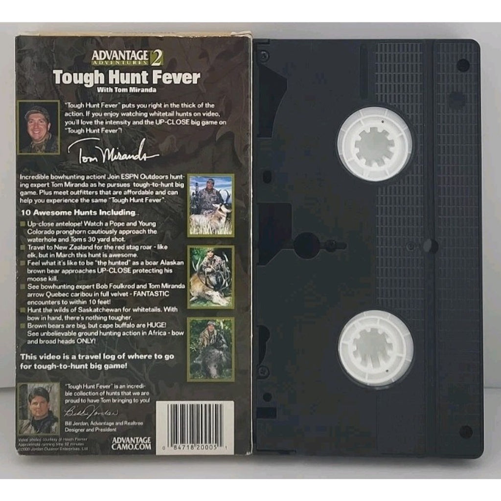Advantage Adventures 2 Tough Hunt Fever with Tom Miranda VHS Video Tape Realtree