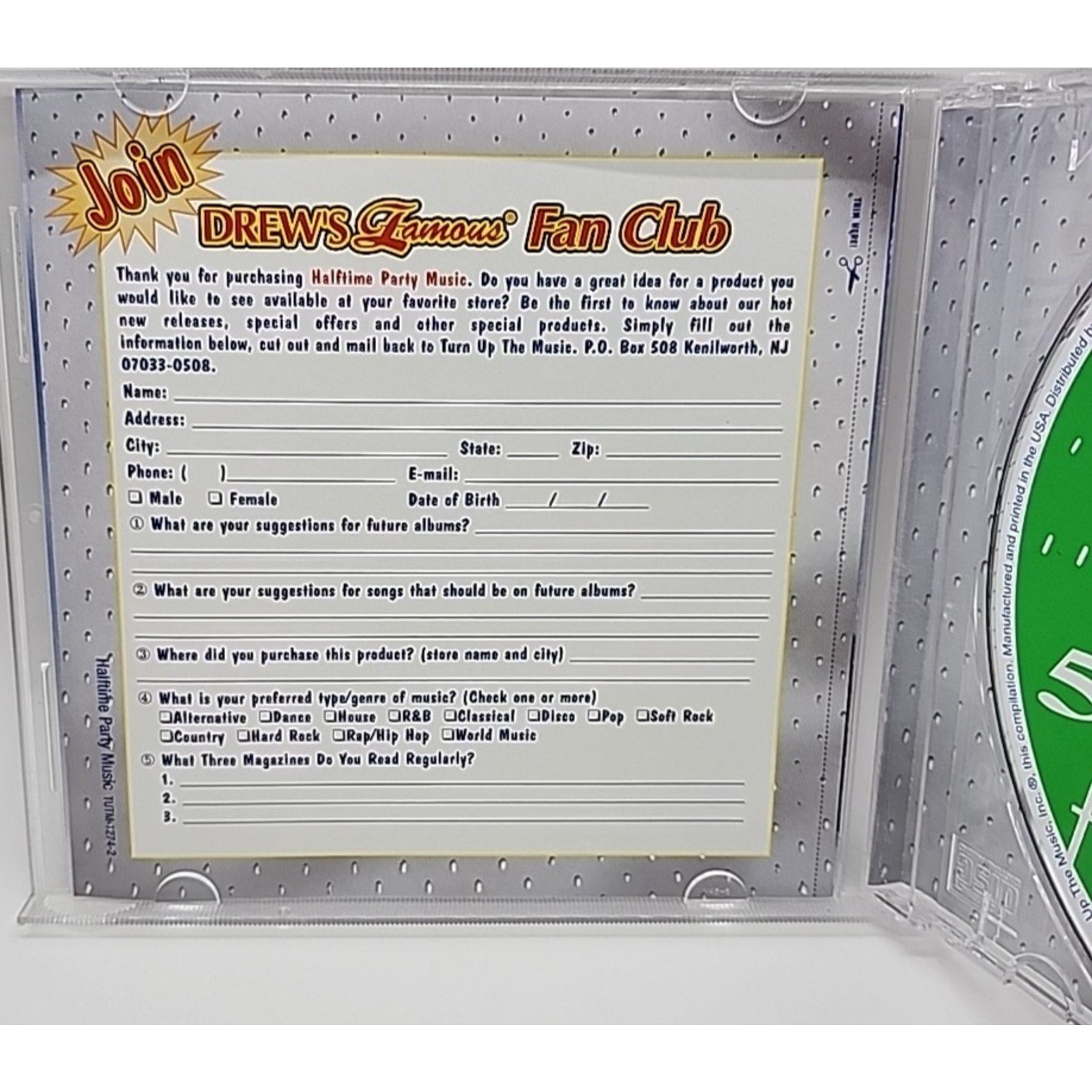 Drew's Famous Halftime Party Music by The Hit Crew (CD)