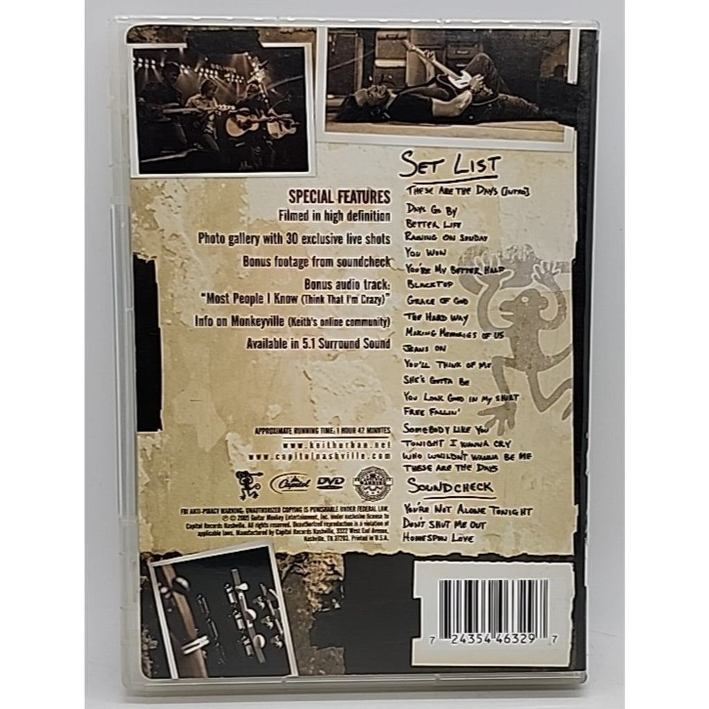 Keith Urban - Livin Right Now (DVD, 2005)