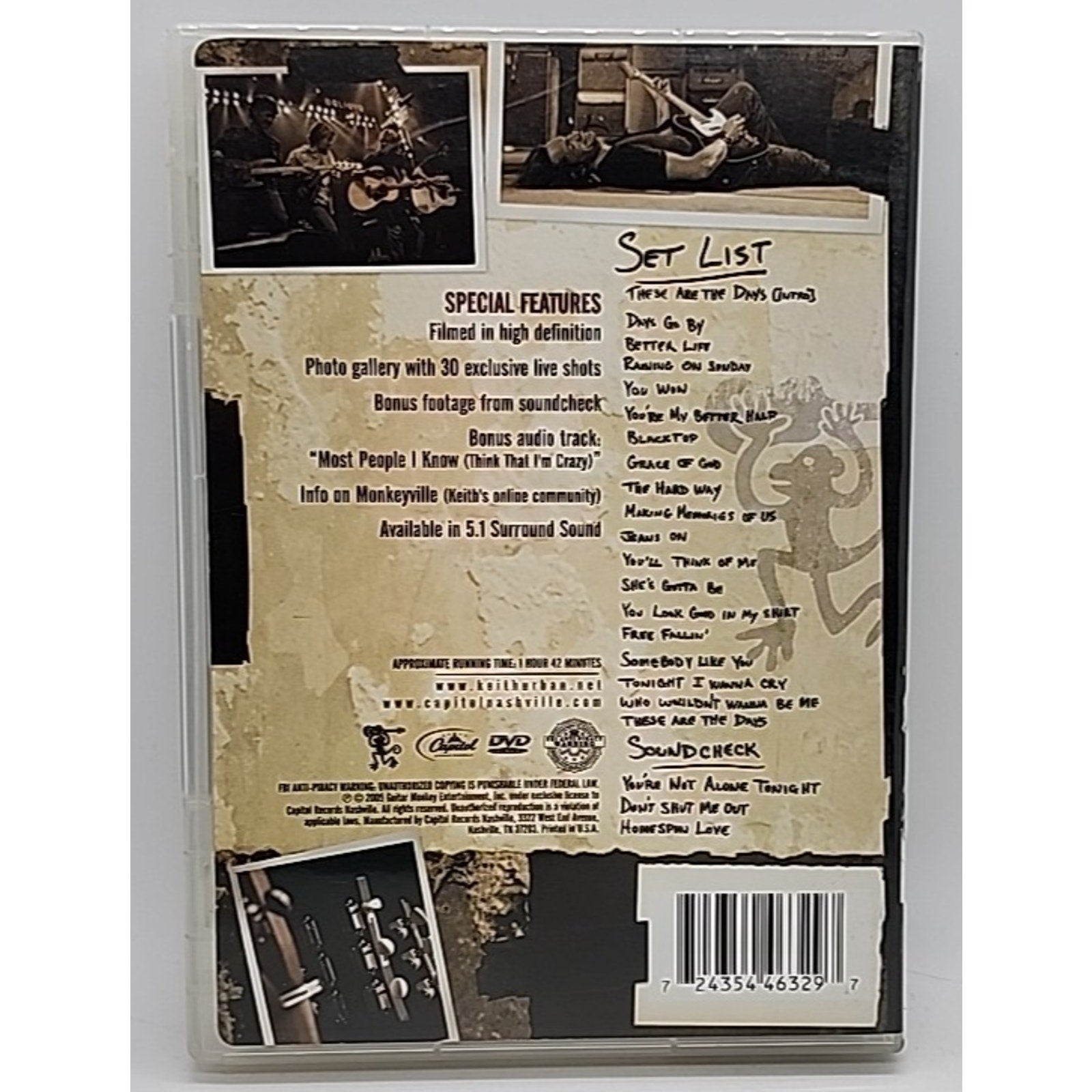 Keith Urban - Livin Right Now (DVD, 2005)