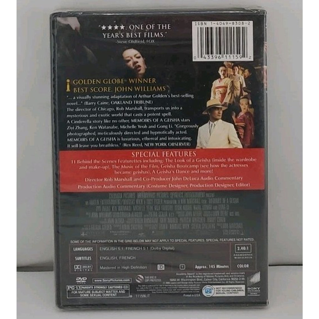 Memoirs of a Geisha (DVD, 2006, 2-Disc Set, Widescreen) *Brand New*
