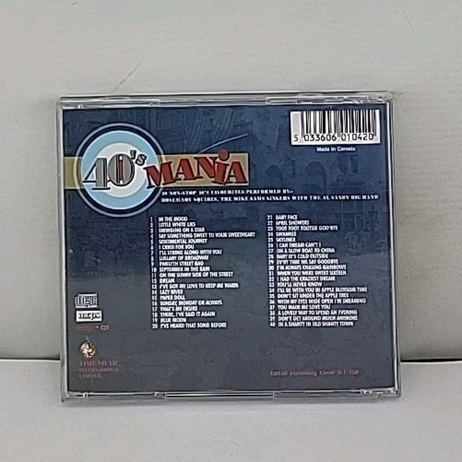 40s Mania 40 Non-Stop 40s Favourites CD Big Band Swing