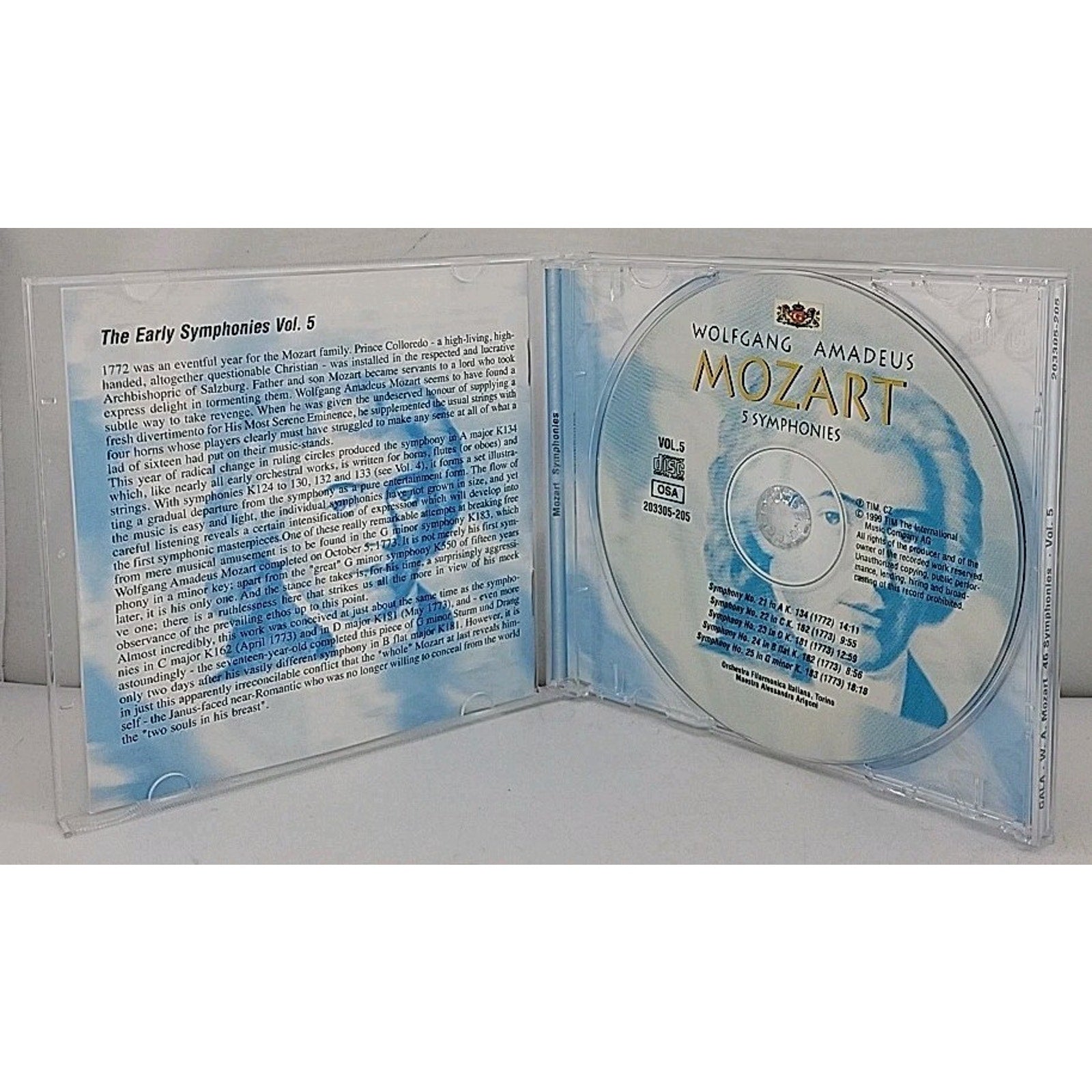 Wolfgang Amadeus Mozart - 5 Symphonies - CD