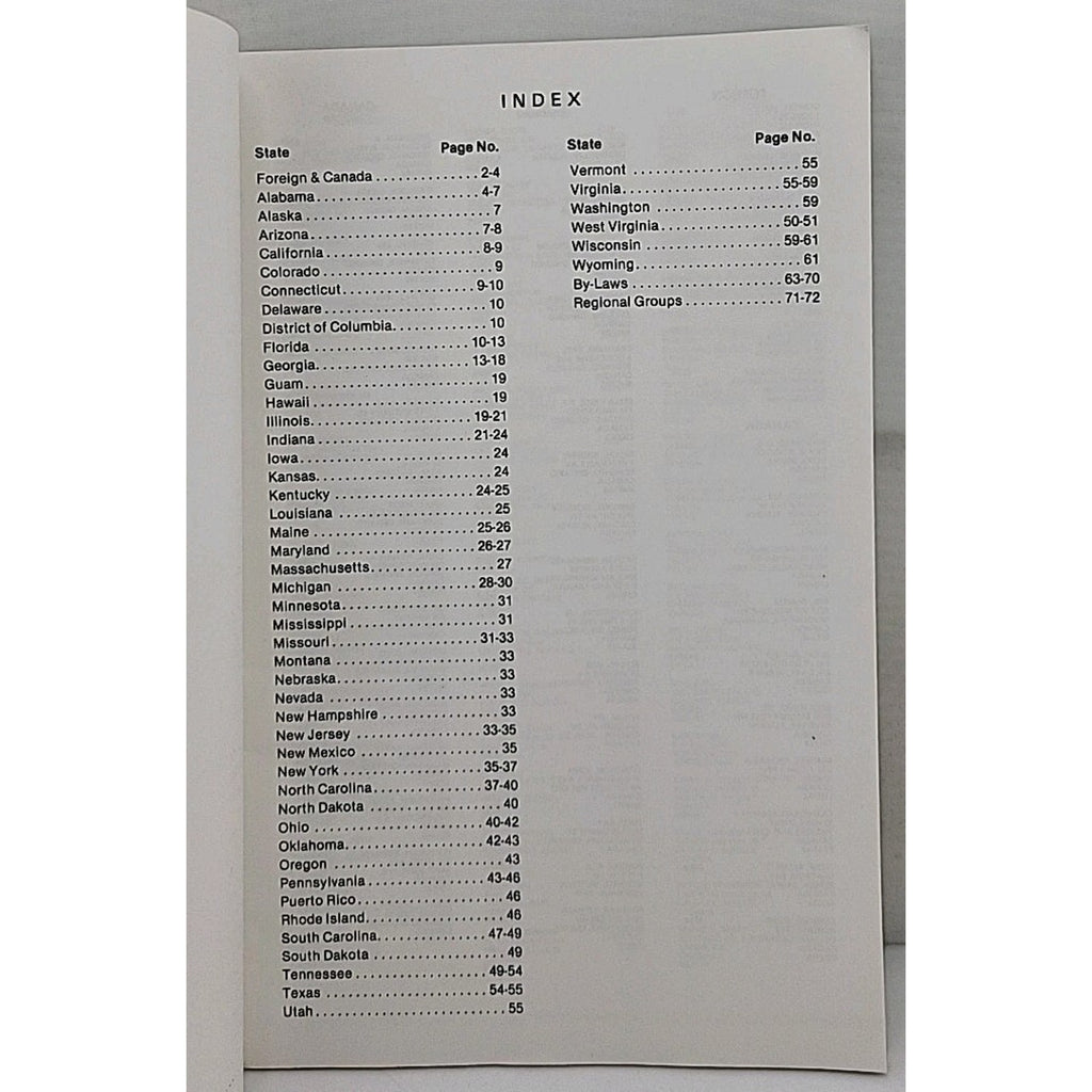 The Mustang Club Of America Booklet - Roster 1981-82 Of Memebers -