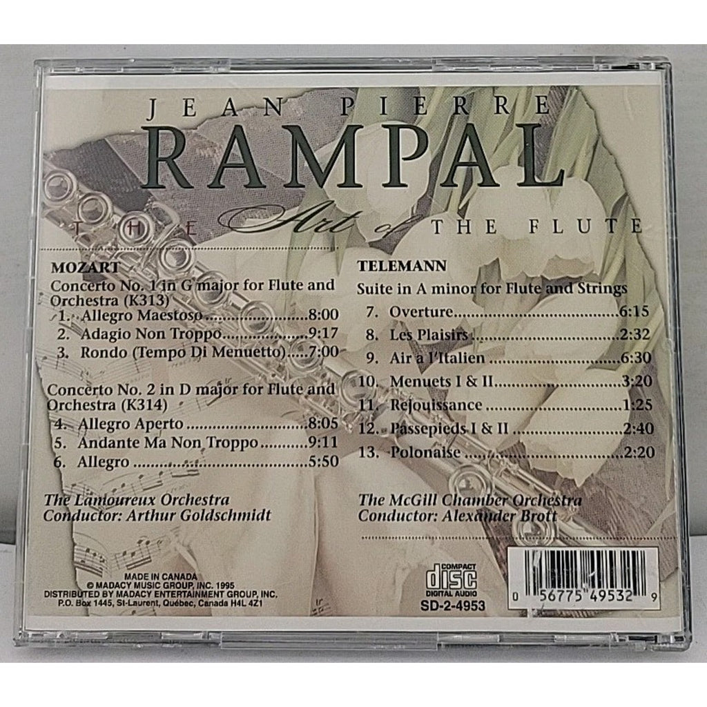 The Art of the Flute by Jean-Pierre Rampal (Flute/Conductor) (CD, Feb-1996,...