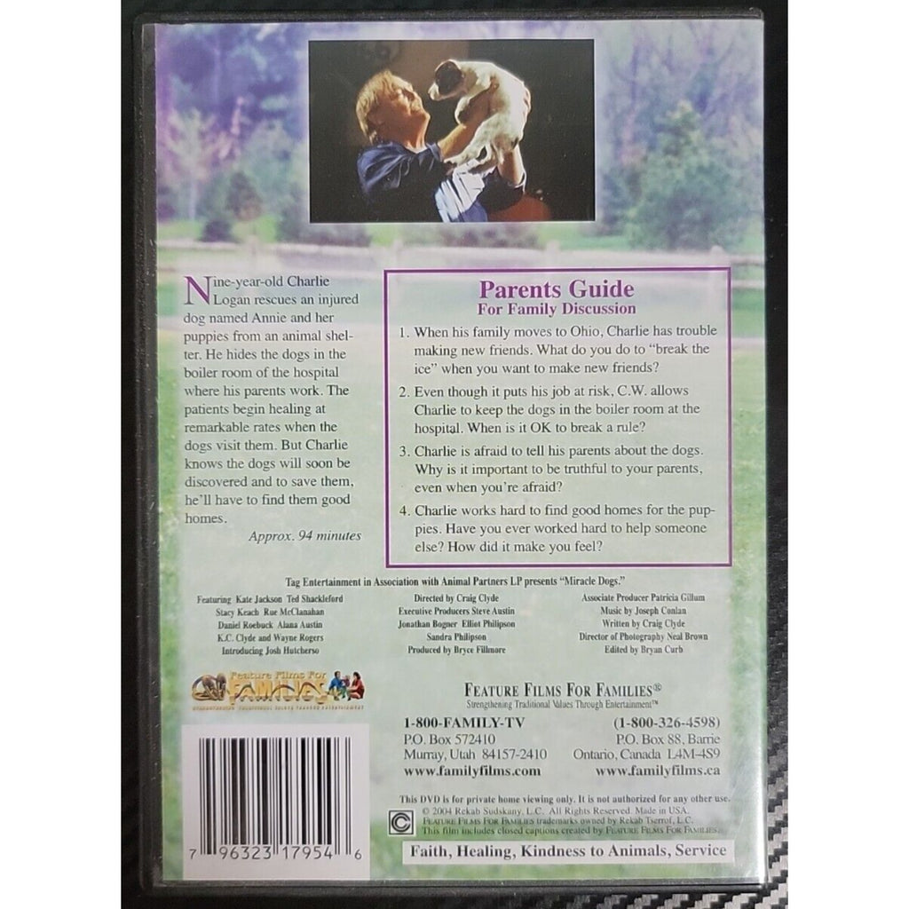 Miracle Dogs by Feature Films for Families (DVD, 2004)