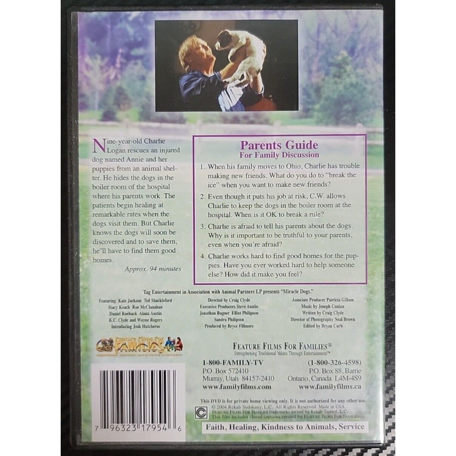 Miracle Dogs by Feature Films for Families (DVD, 2004)