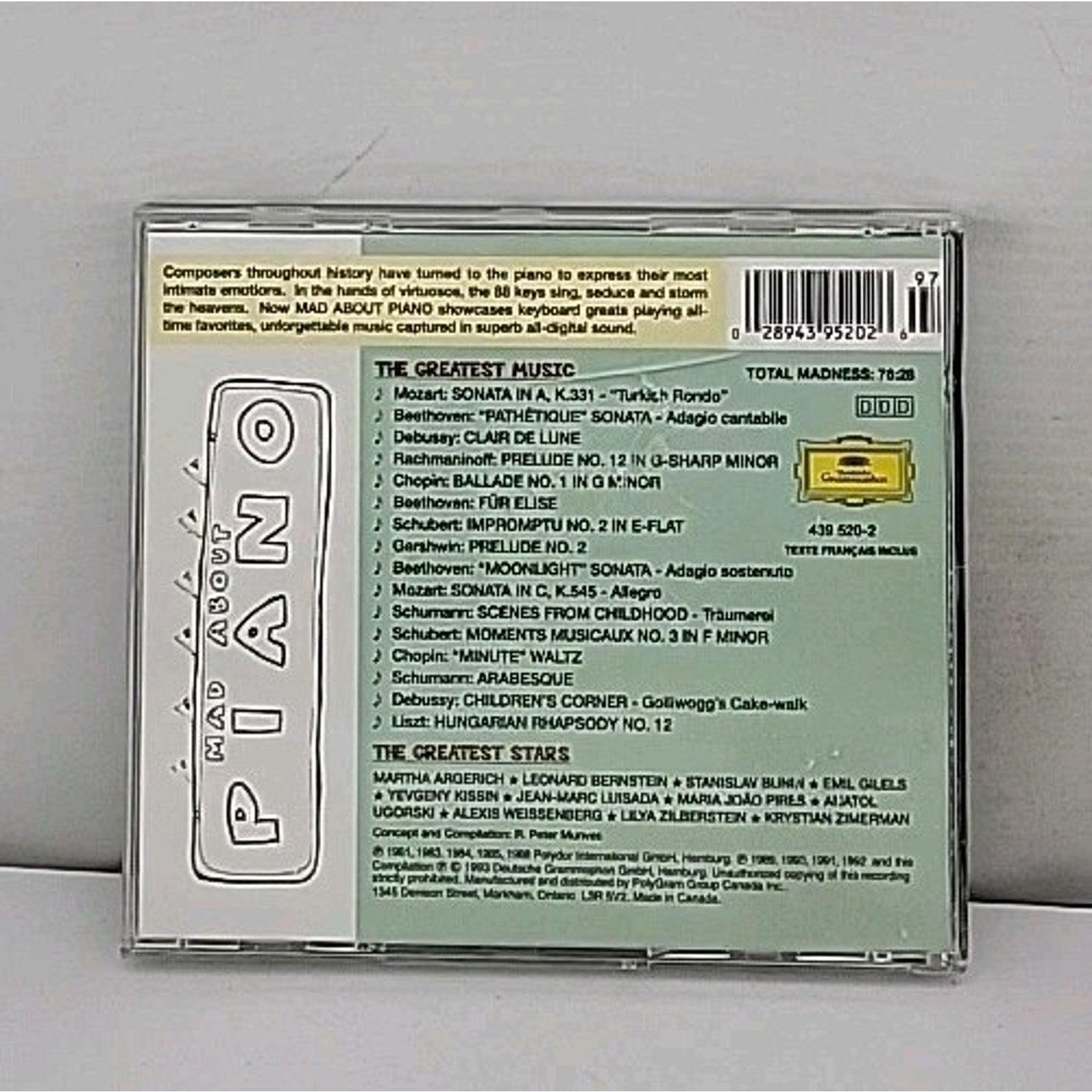Mad about Piano by Various (CD, 1993)