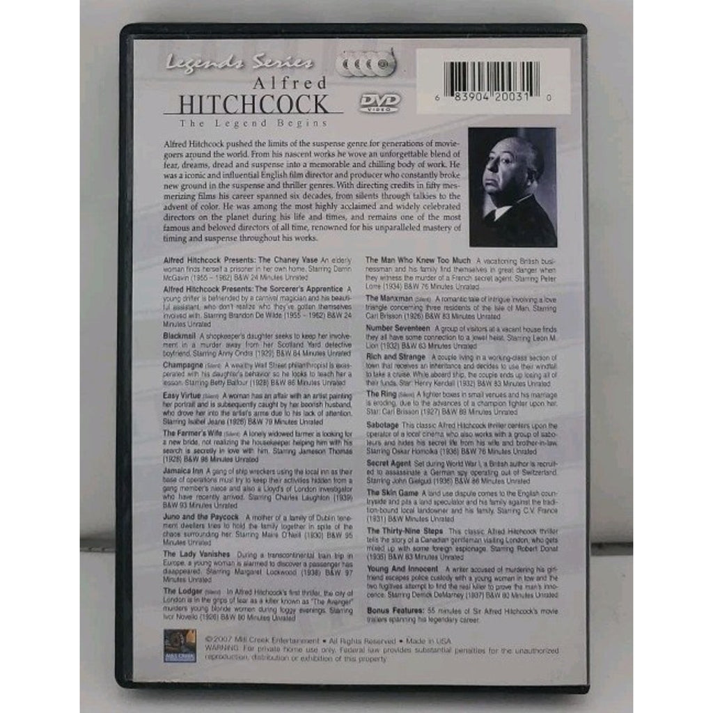 Alfred Hitchcock - The Legend Begins (DVD, 2007, 4-Disc Set)