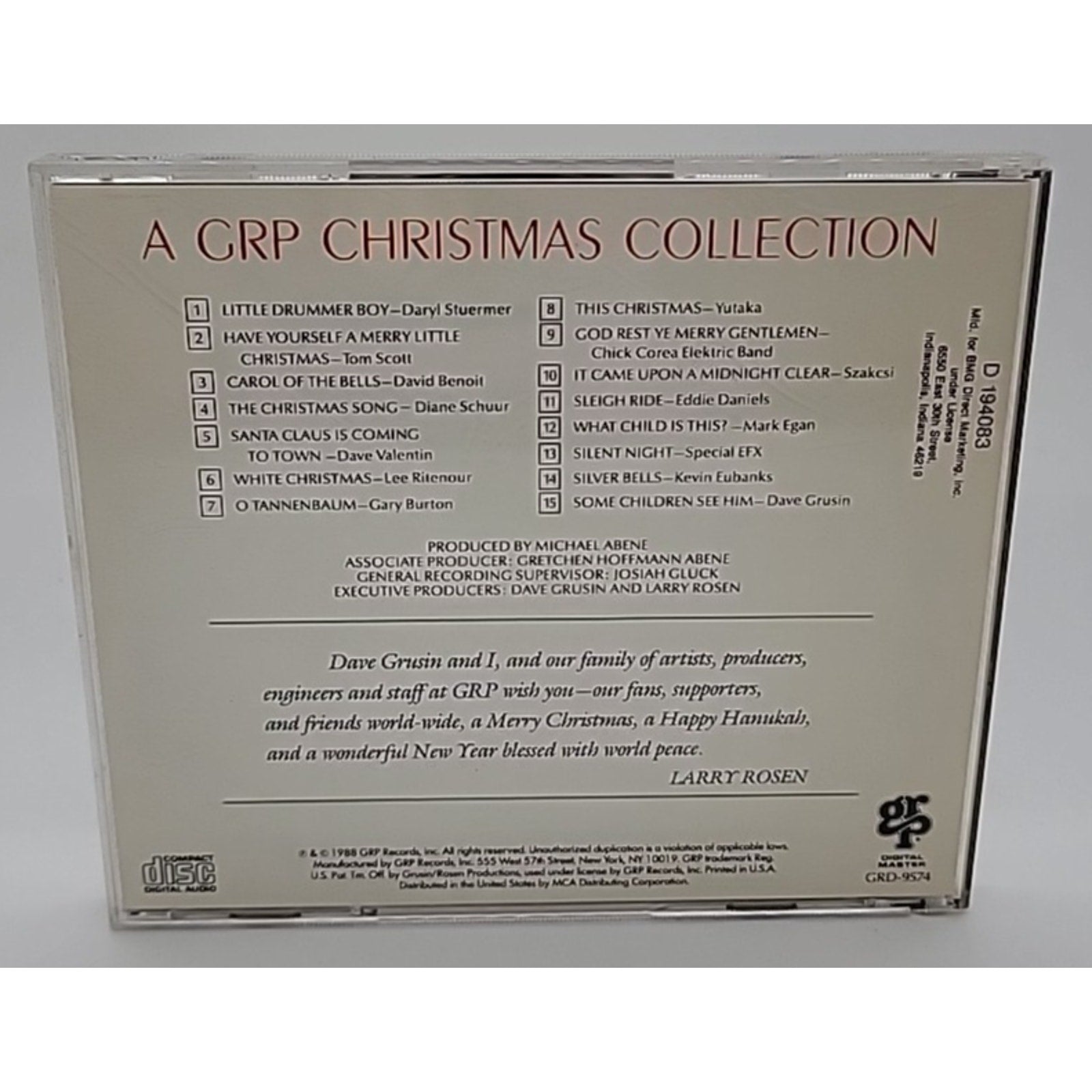A GRP Christmas Collection by Various Artists (CD, 1988, GRP (USA))