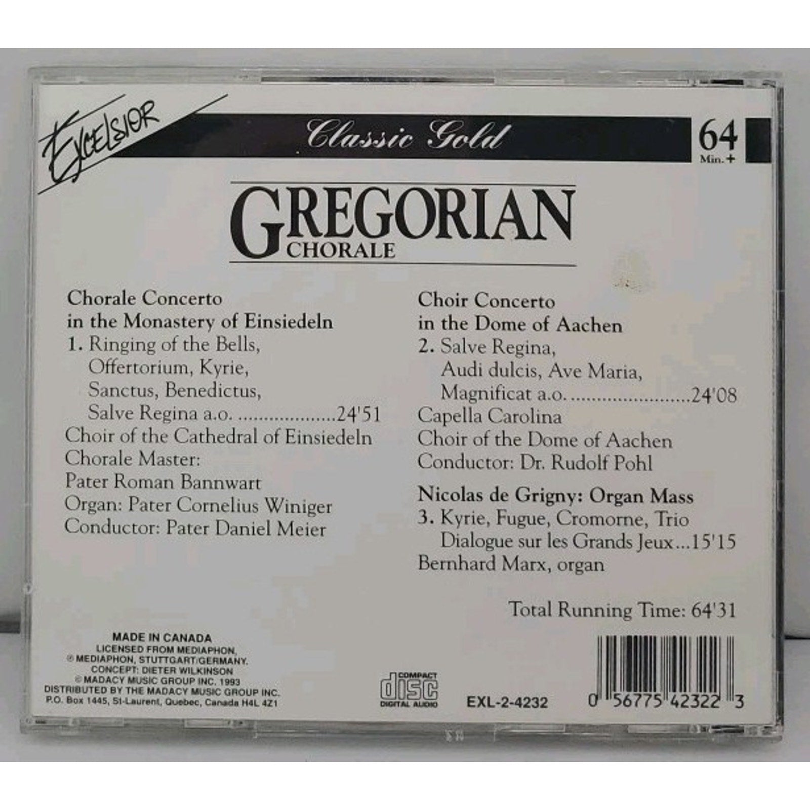 Gregorian Chorale Excelsior Classic Gold CD
