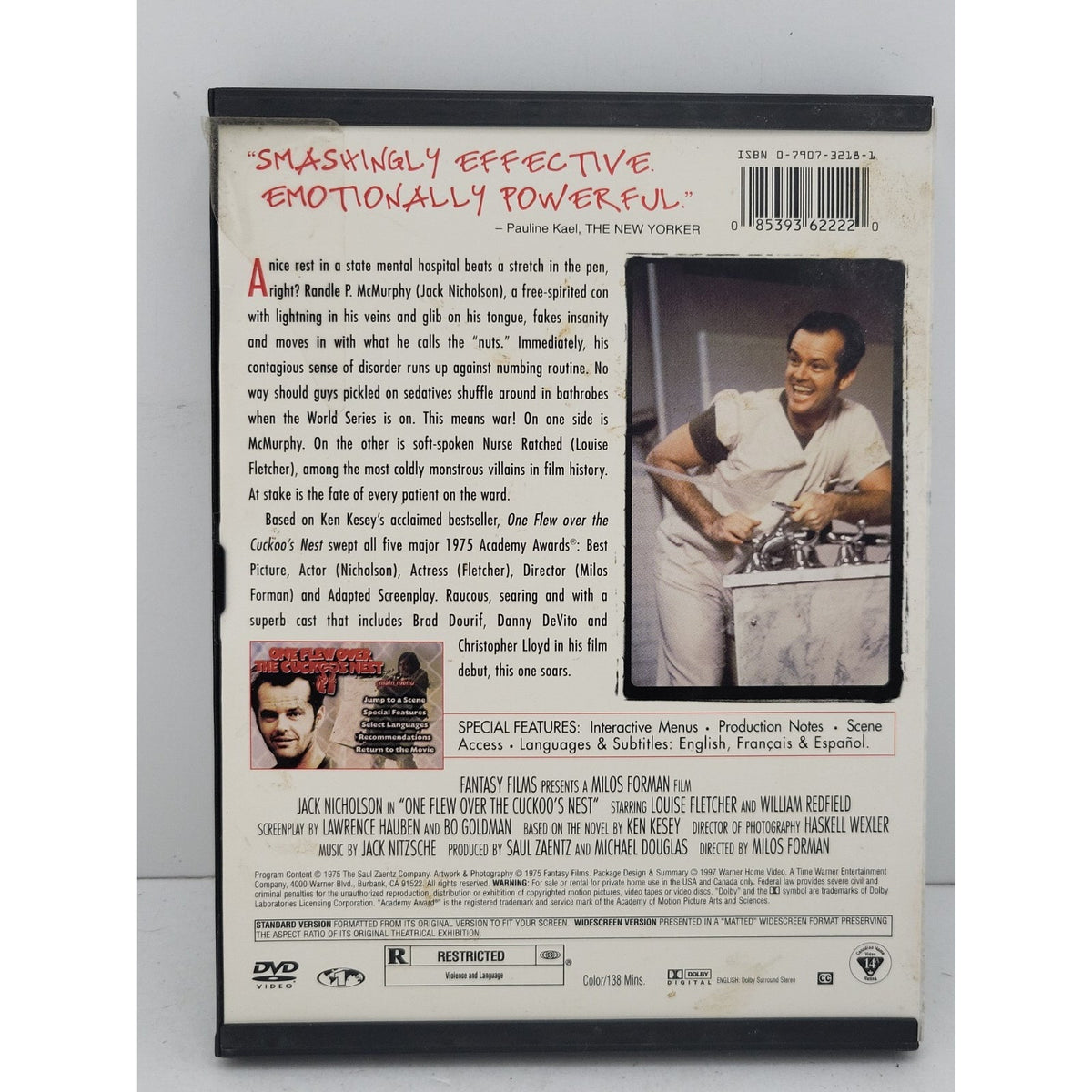 One Flew over the Cuckoo's Nest (DVD, 1975)