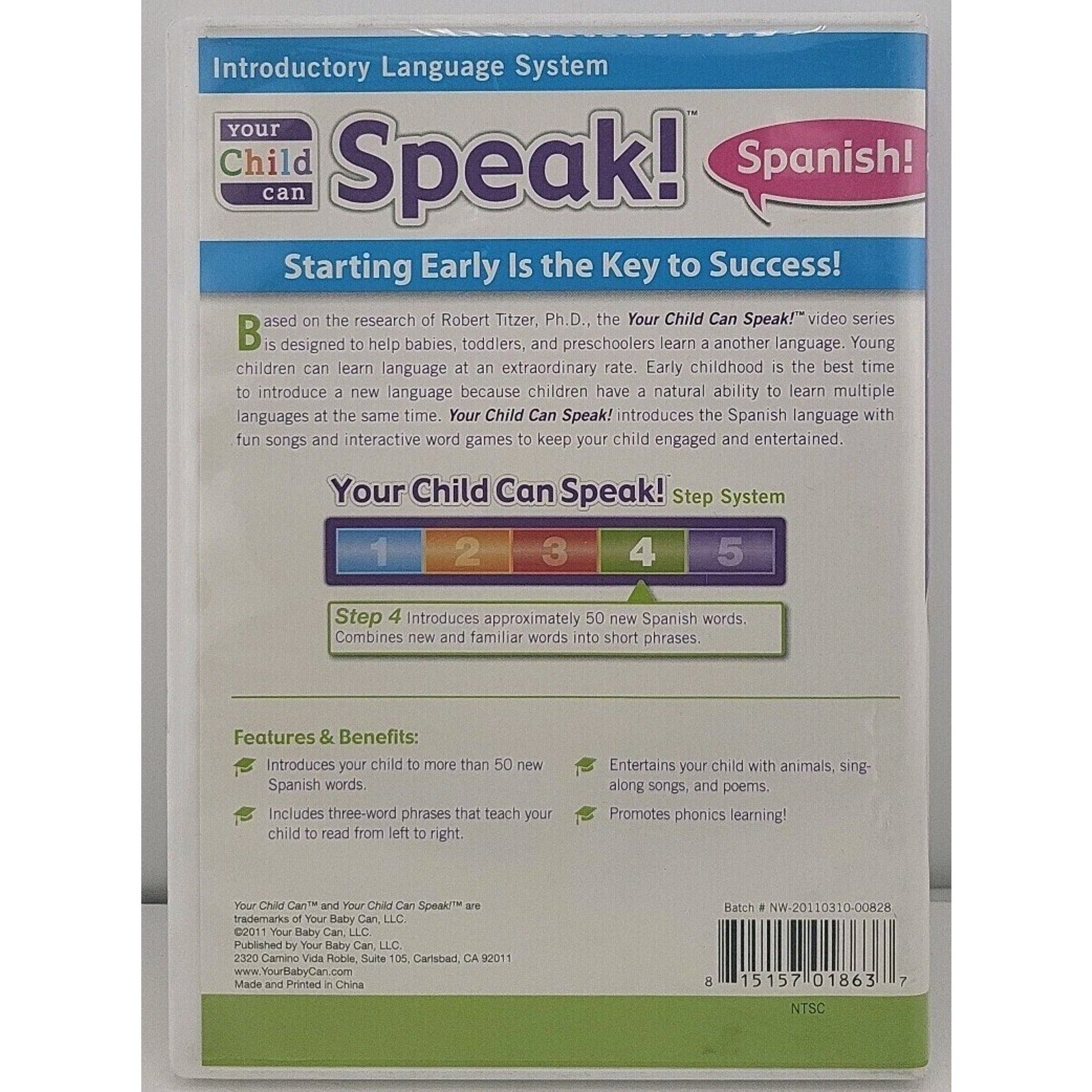 Your Child Can Speak! Spanish DVD Step 4