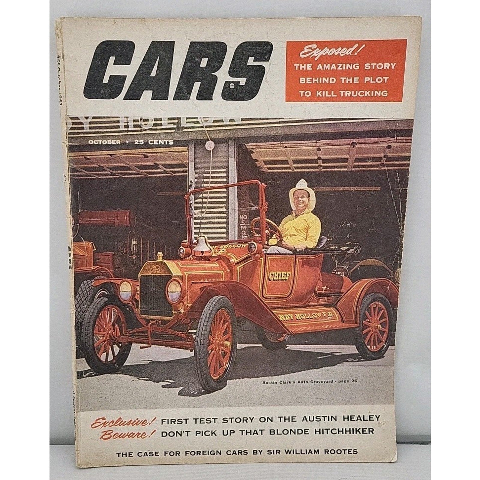 Cars Magazine October 1953 Vol 1 No. 7 Austin Clark GD Interior No Label