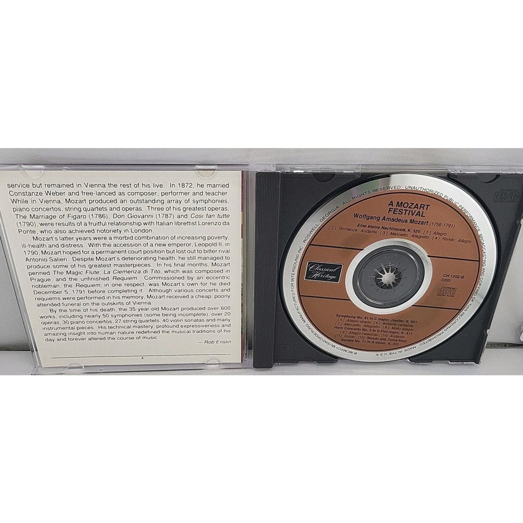 Wolfgang Amadeus Mozart - A Mozart Festival (CD, 4 Discs, 1991)