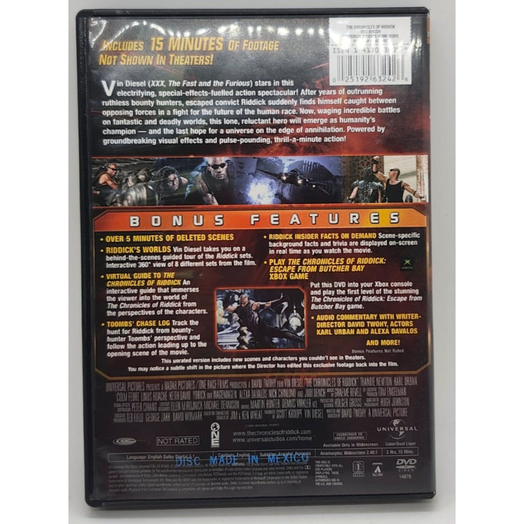 Chronicles of Riddick (DVD, 2004, Unrated Directors Cut - Widescreen)
