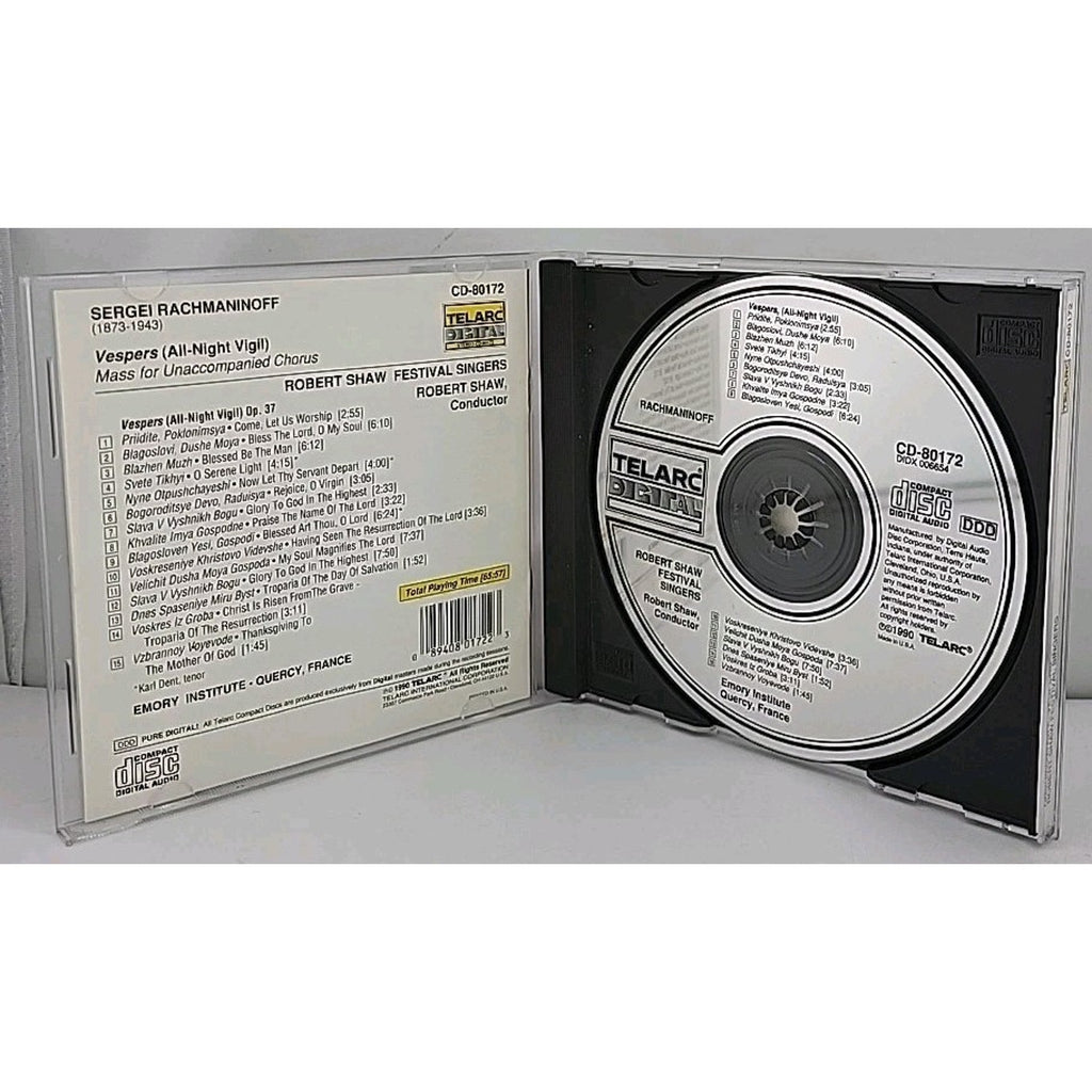 Vespers (A Cappella) by Robert Shaw (CD, 1990)