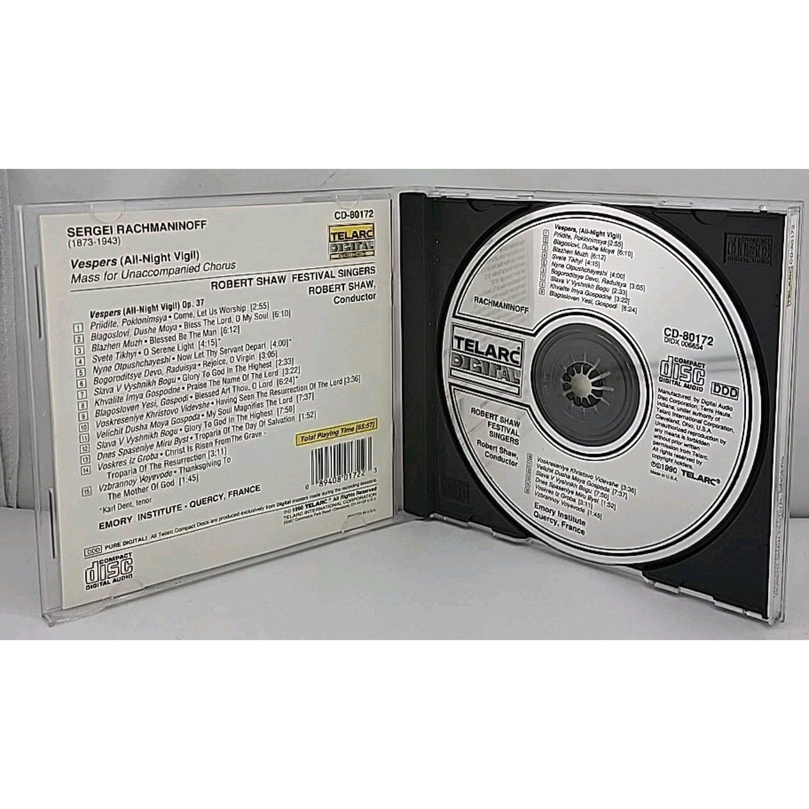 Vespers (A Cappella) by Robert Shaw (CD, 1990)