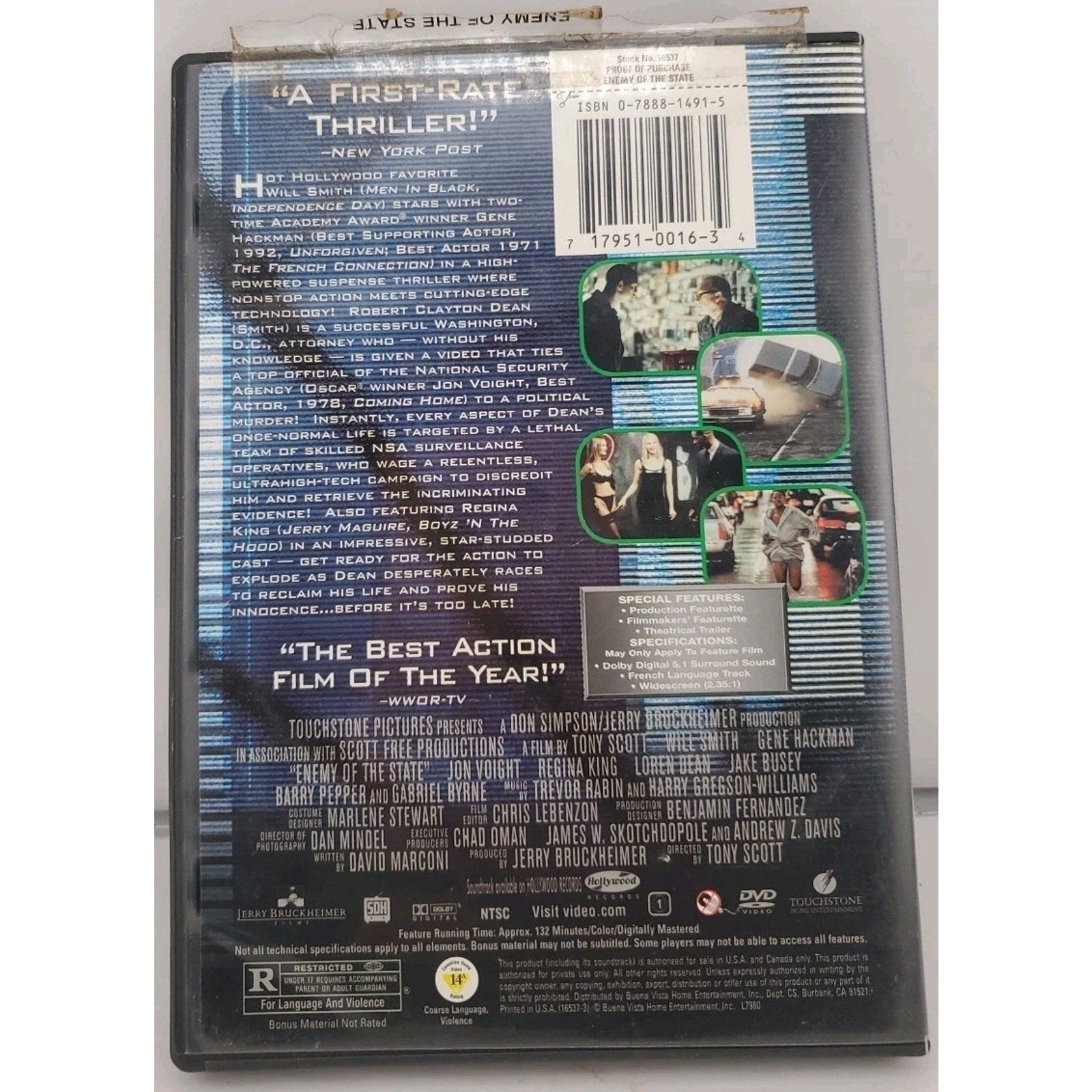 Enemy of the State (DVD, 1998)