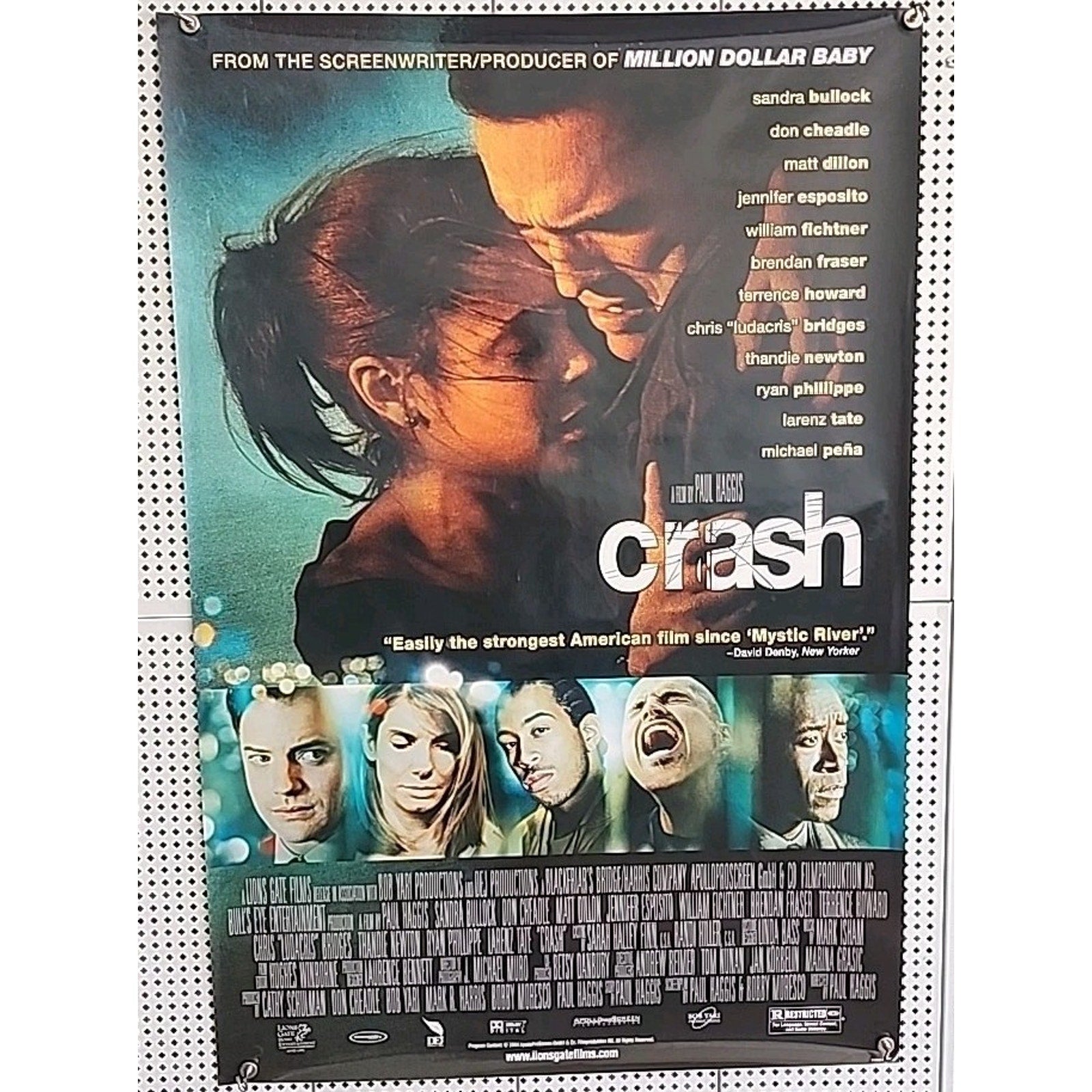 Crash 2004- Sandra Bulluck Original Theater Issued Movie Poster- 27x40