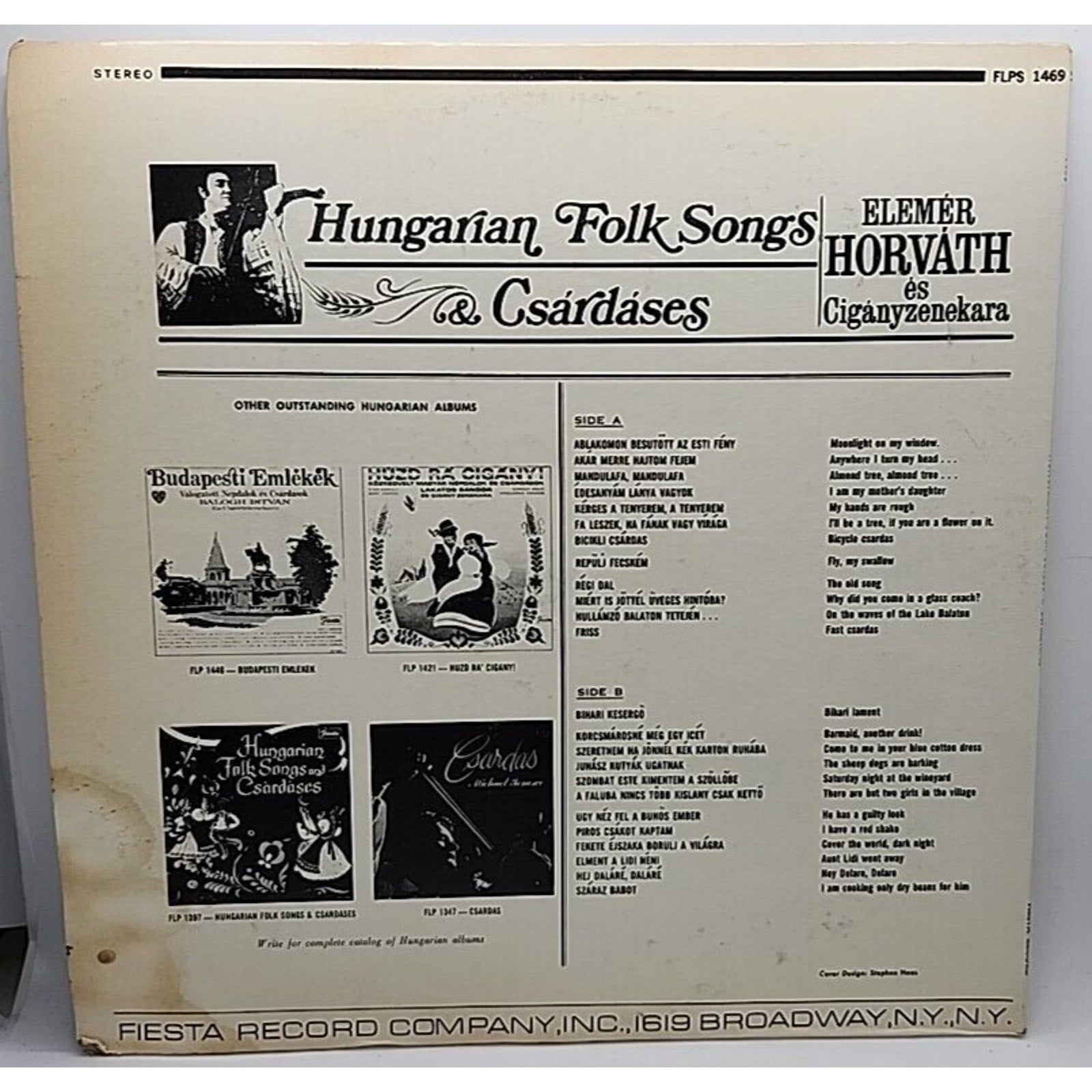 Elemer Horvath - Hungarian Folk Songs & Csardases (Record)