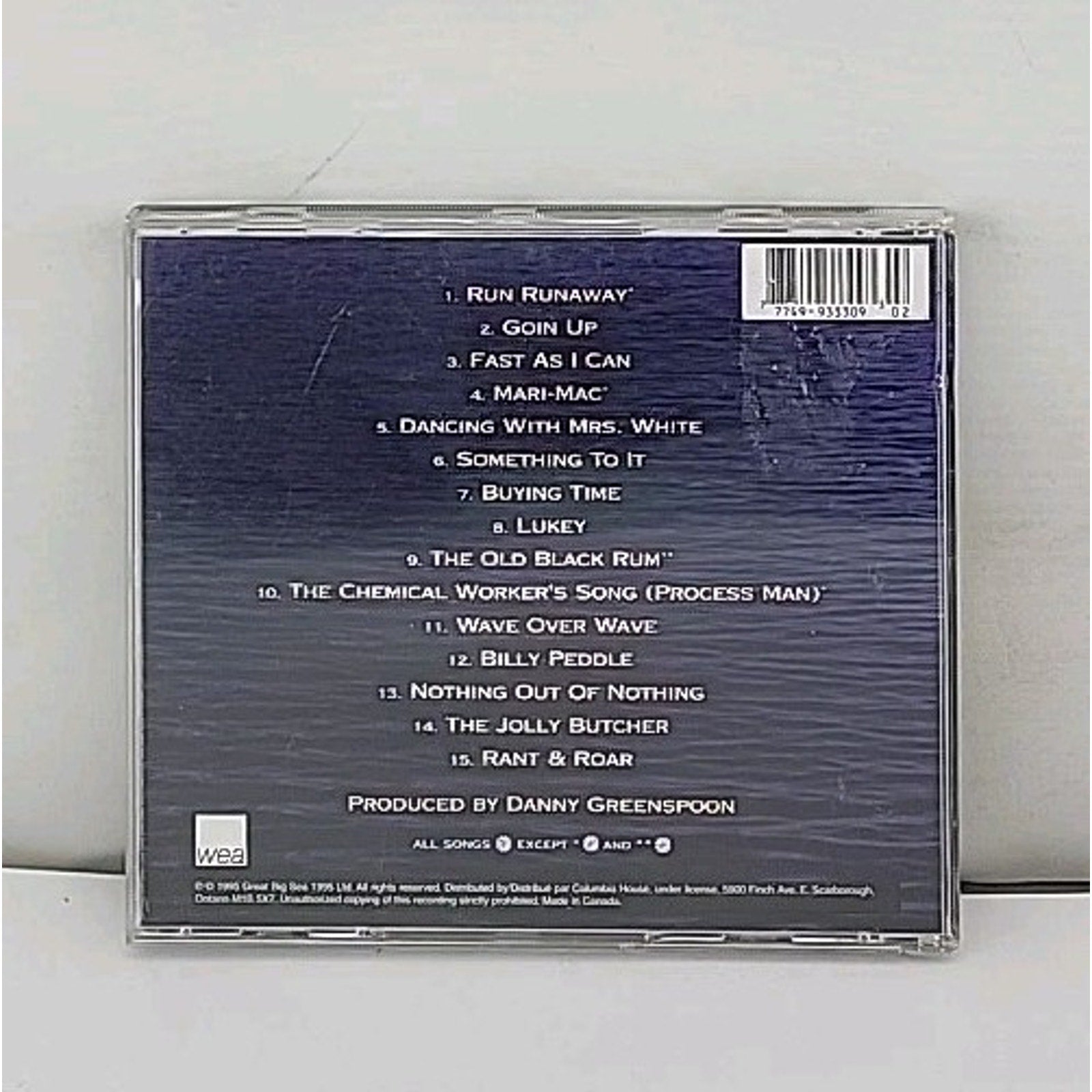 Great Big Sea Up CD Album 1995 WEA Columbia House Canada