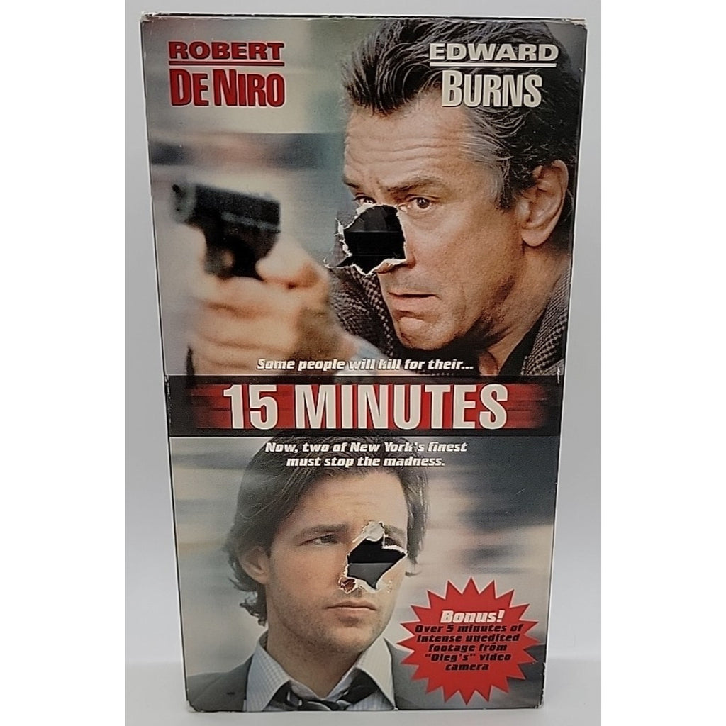 15 Minutes (VHS, 2002, Includes Bonus Footage)