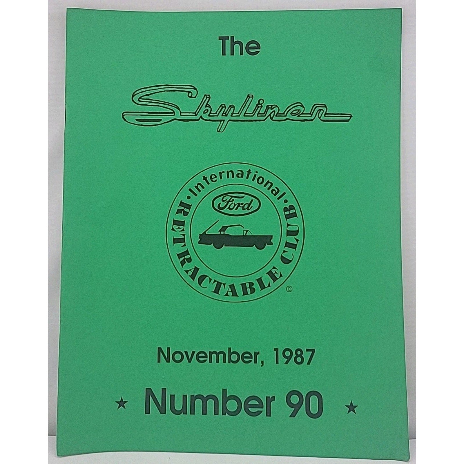 The Skyliner - International Retractable Club - November 1987 Number 90