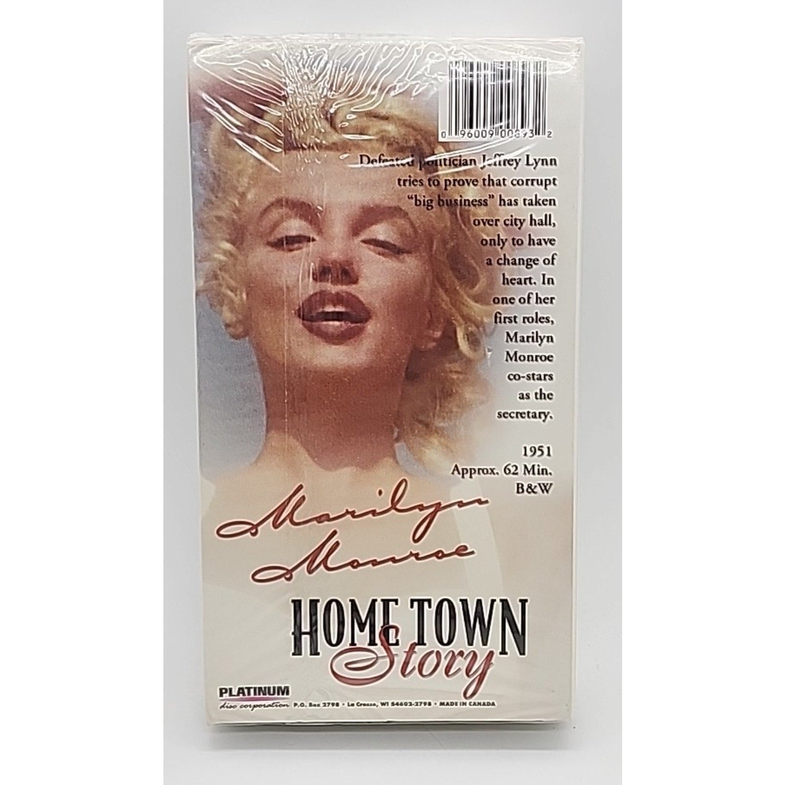 Marilyn Monroe - Hometown Story (VHS, 2000) *Brand New*