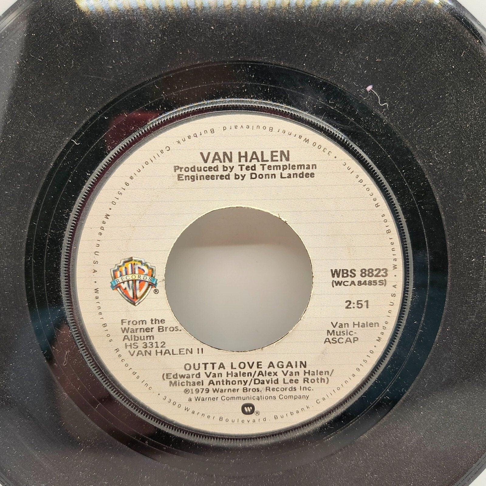 Dance the Night Away / Outta Love Again by Van Halen (Record) - WBS 8823