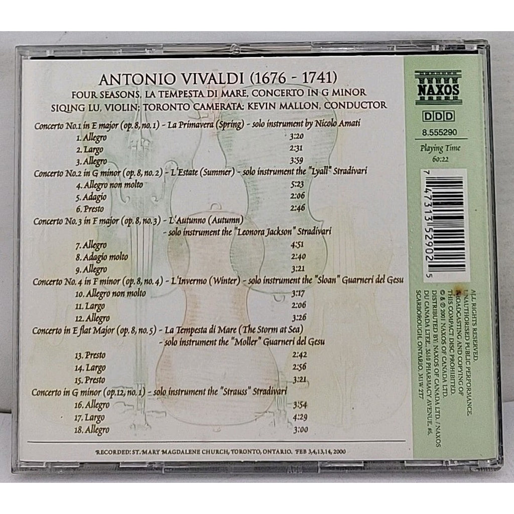 Four Seasons: Violin Concerti by Vivaldi (CD, 2004)