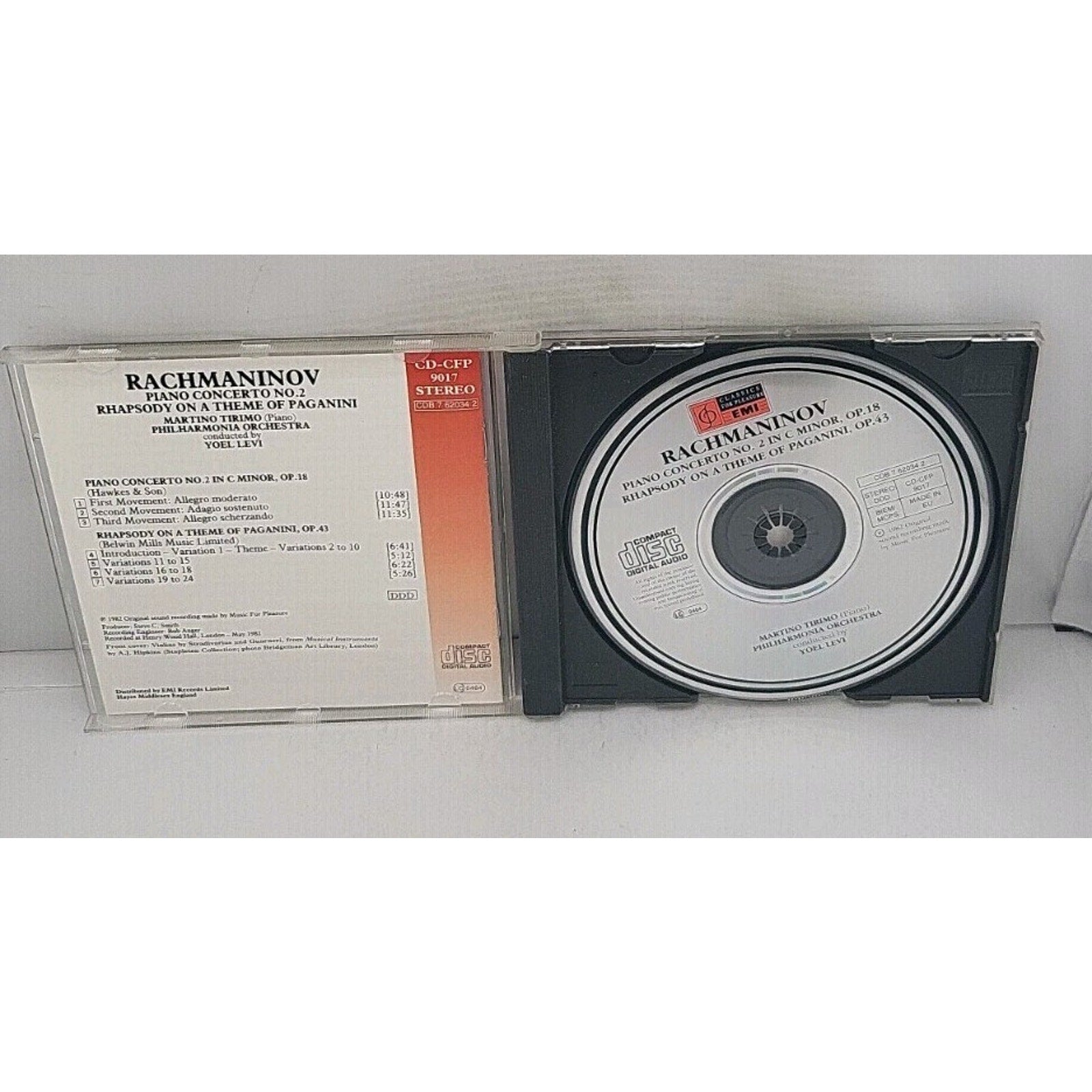 Rachmaninov Piano Concerto No. 2 - Rhapsody On A Theme Of Paganini CD