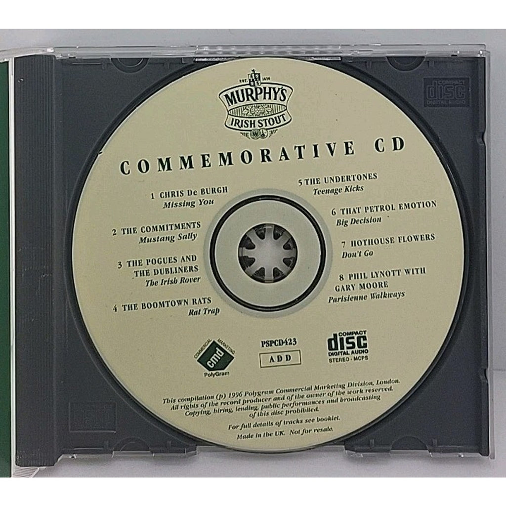 Murphy's Irish Stout - Commemorative CD by Various (CD, Promo, Import, 1996)