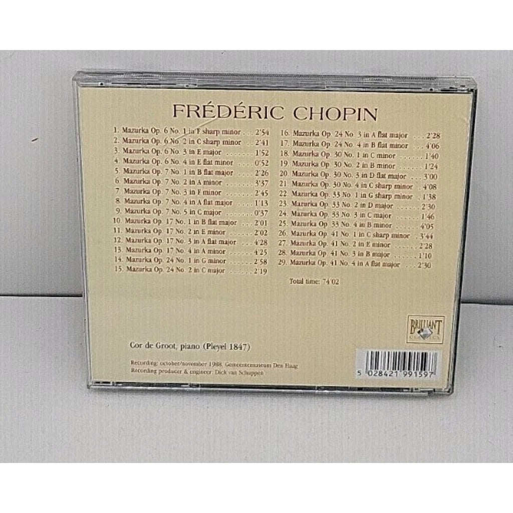 Chopin : Mazurkas Cor De Groot, Piano CD