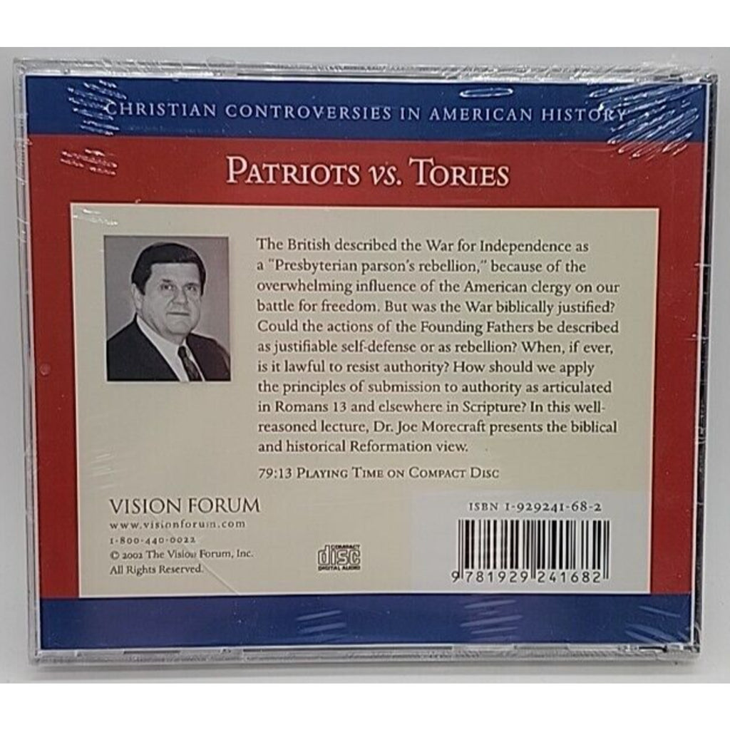 Patriots vs. Tories by Joe Morecraft (2001, CD) *Brand New*
