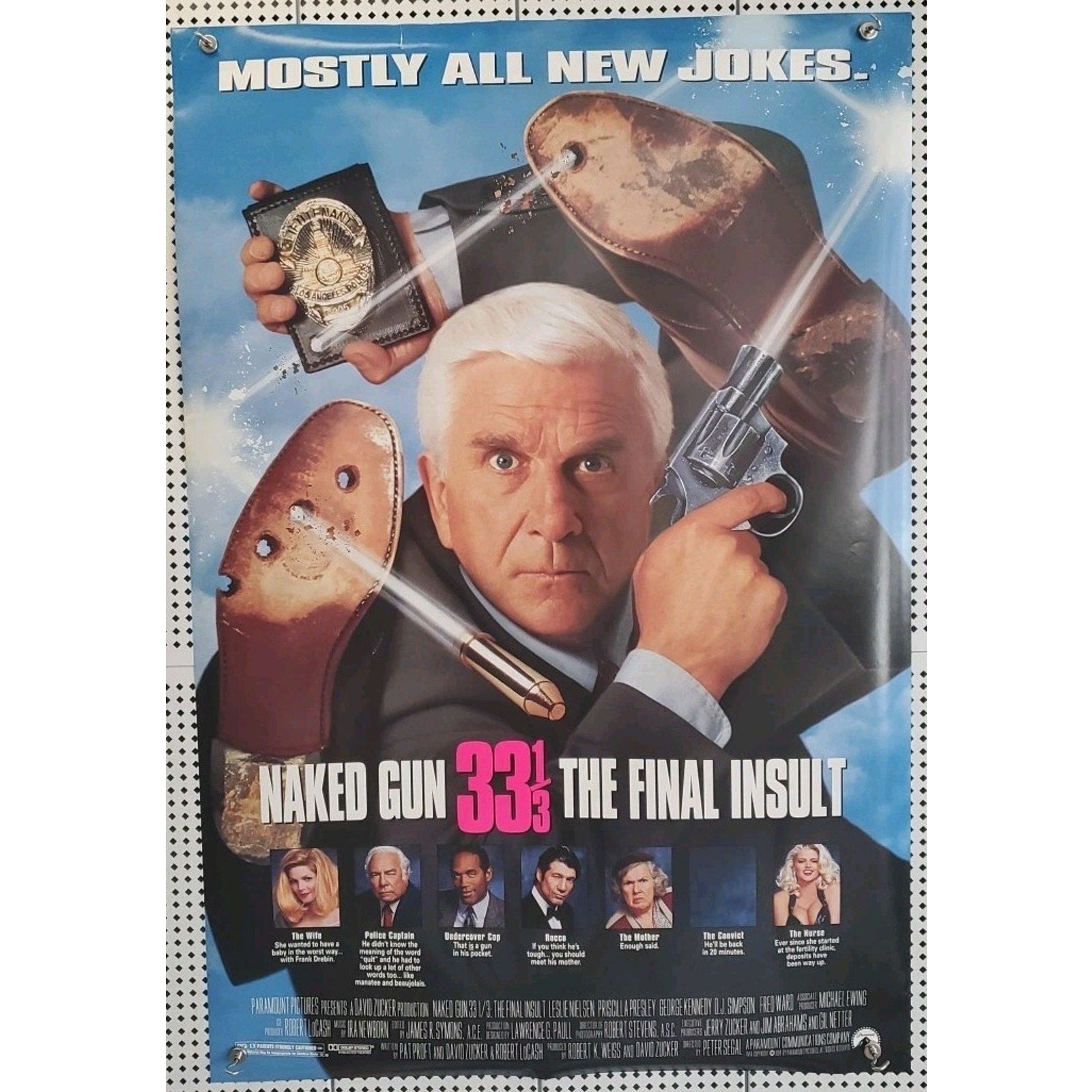 Naked Gun 33 1/3 "The Final Insult" Rolled Original 1994 Movie Poster All Star