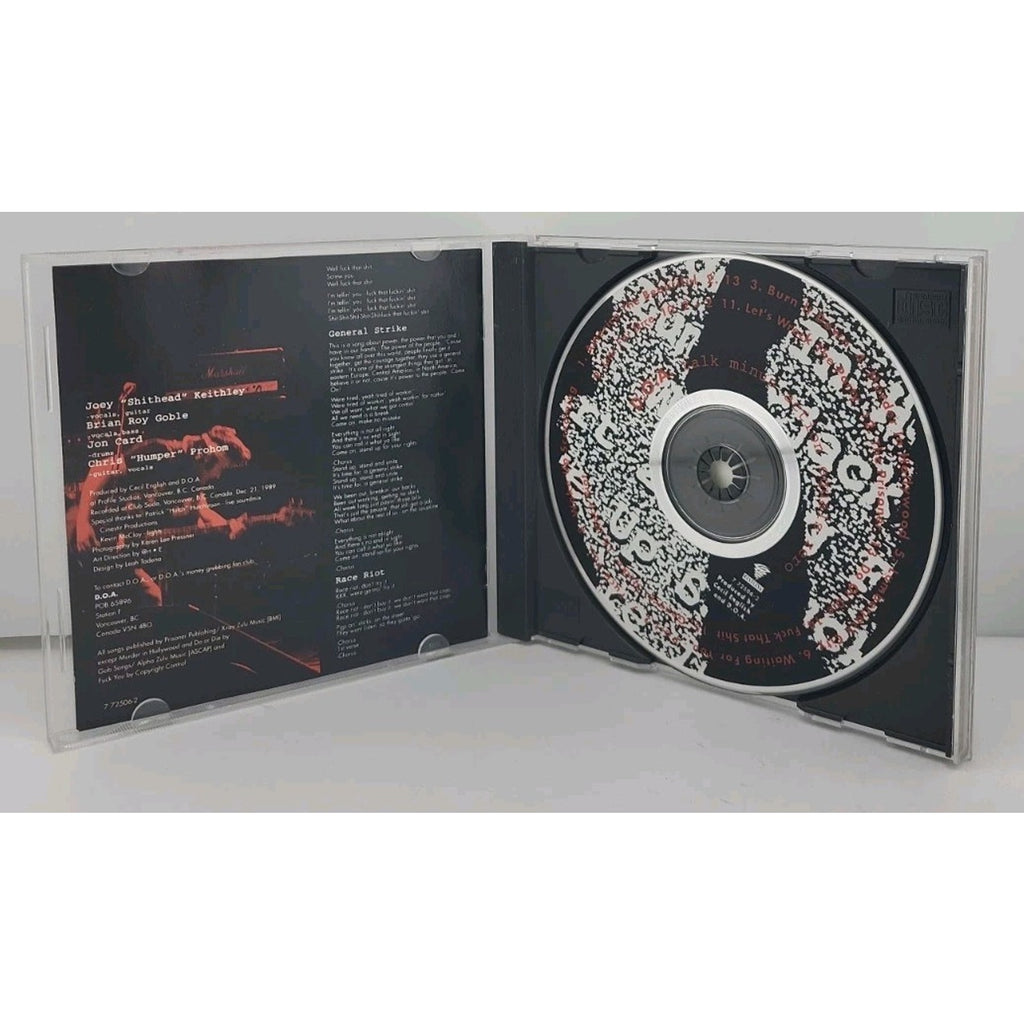 Talk Minus Action = Zero by D.O.A. (CD, 1993)