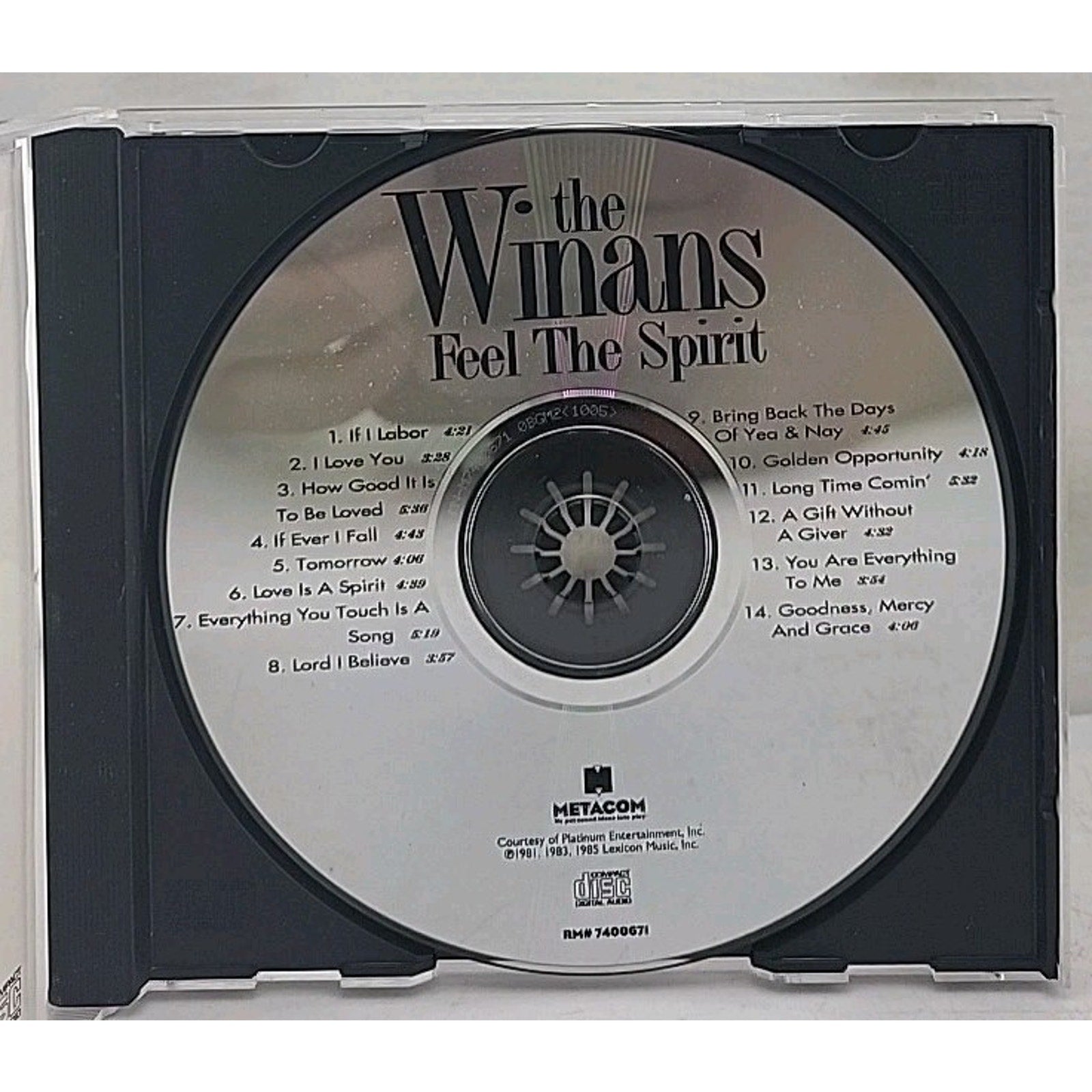 The Winans Feel the Spirit CD Album