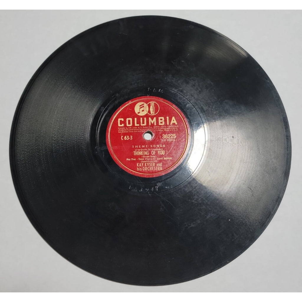 10" 78 RPM-Kay Kyser-Thinking of You/Will Bradley-Think of Me/Columbia 36225