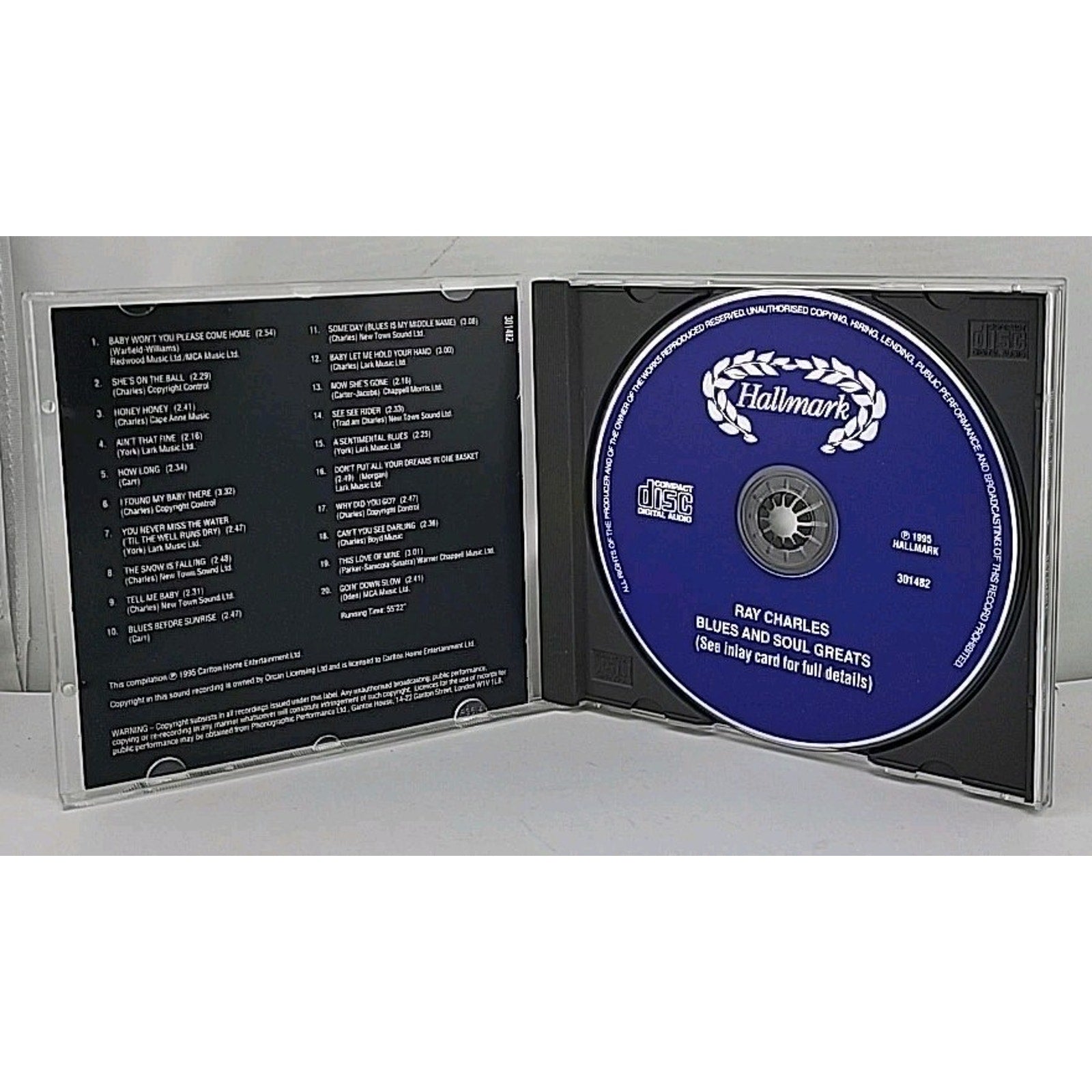 Blues & Soul Greats by Ray Charles (CD, Apr-1998, Hallmark)